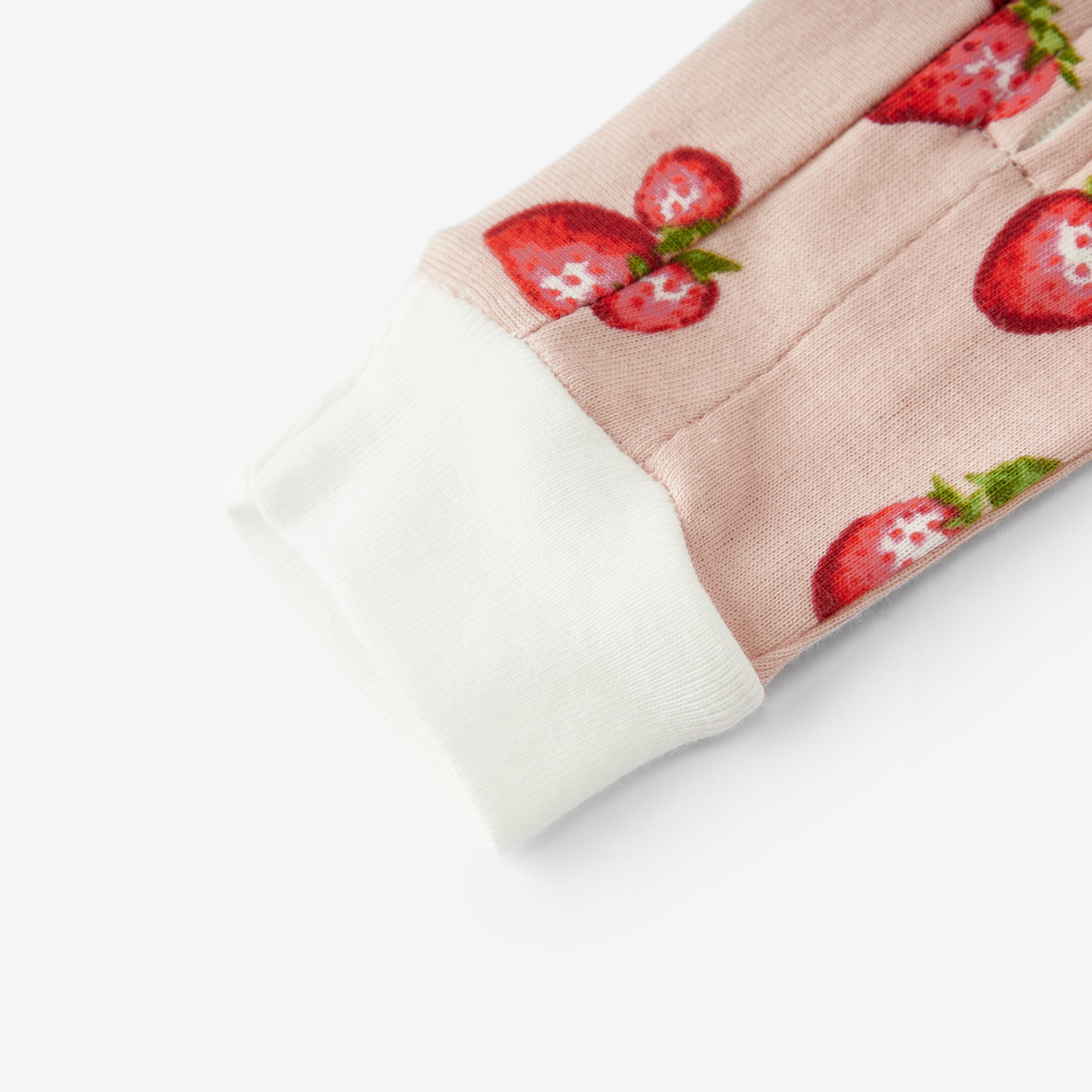 Strawberry Organic Cotton Zipper Pajama