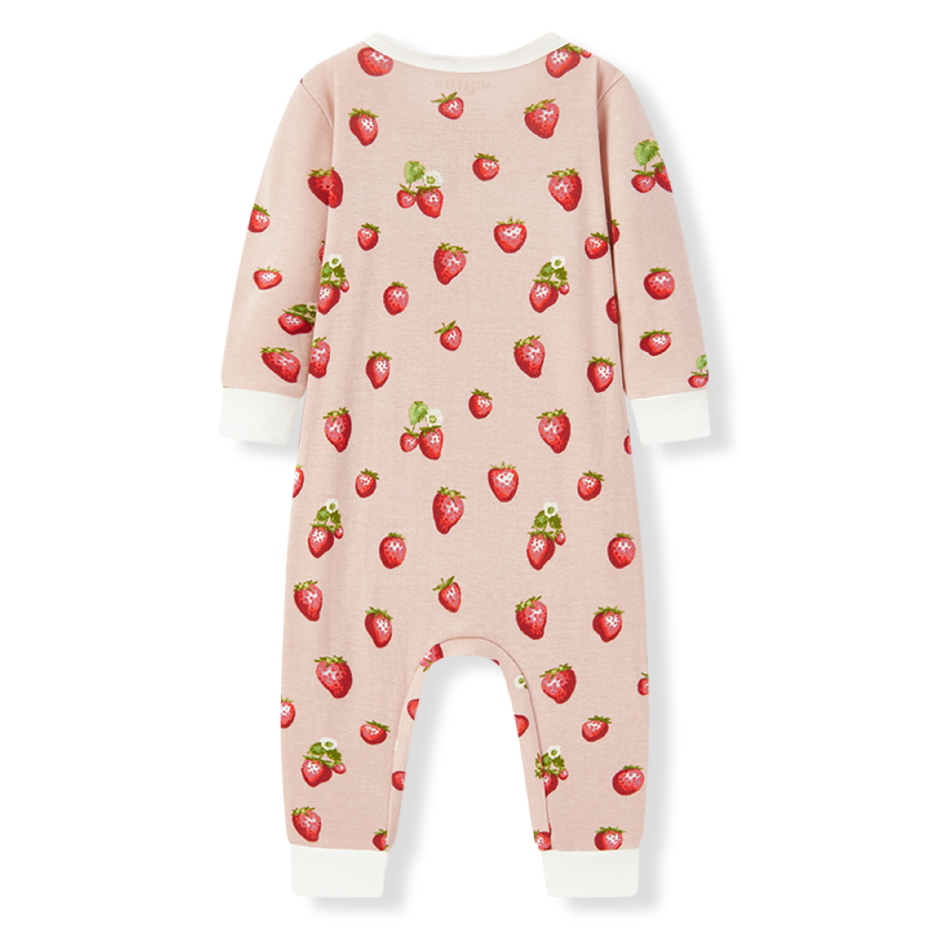 Strawberry Organic Cotton Zipper Pajama