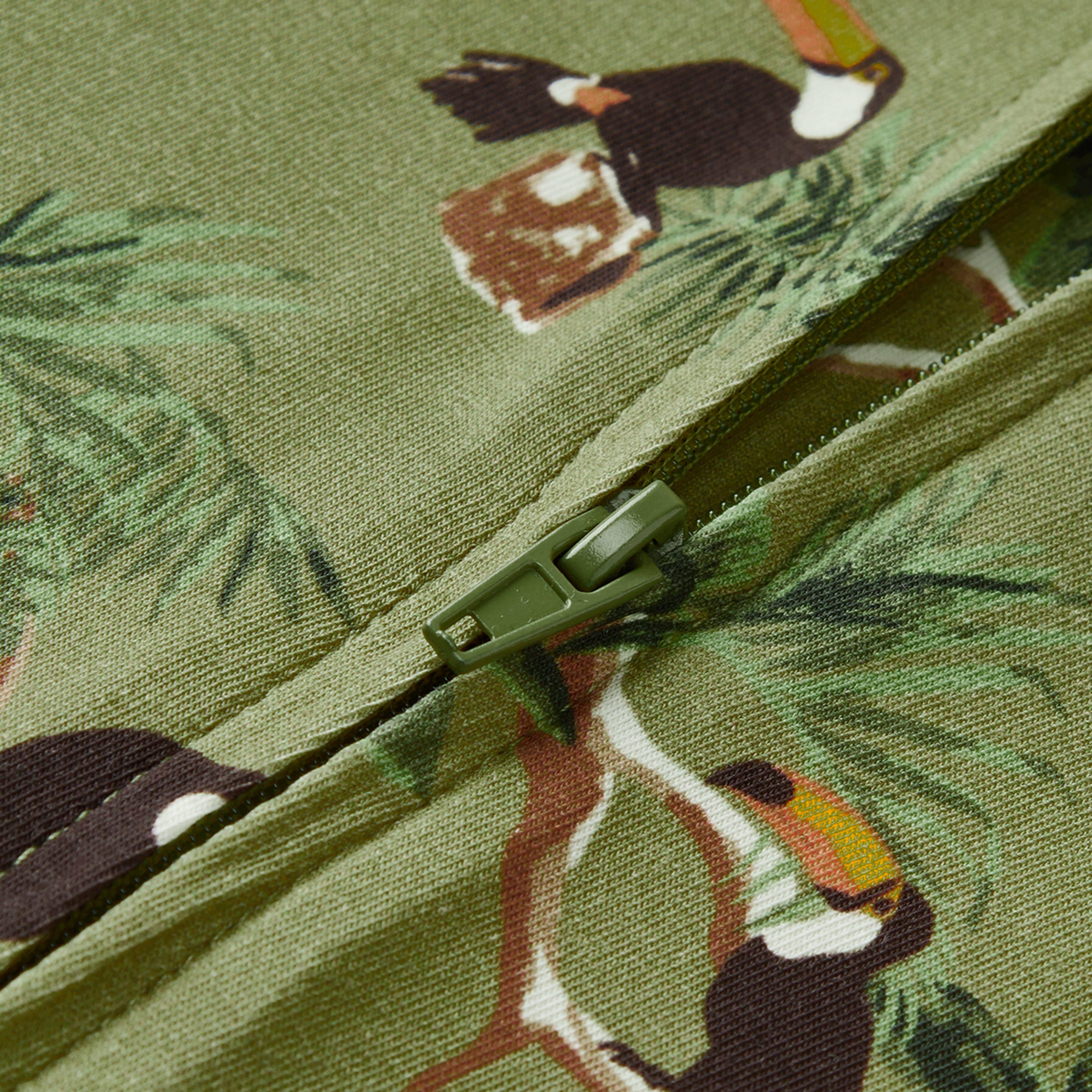 Toucan Cotton Stretch Zipper Pajama