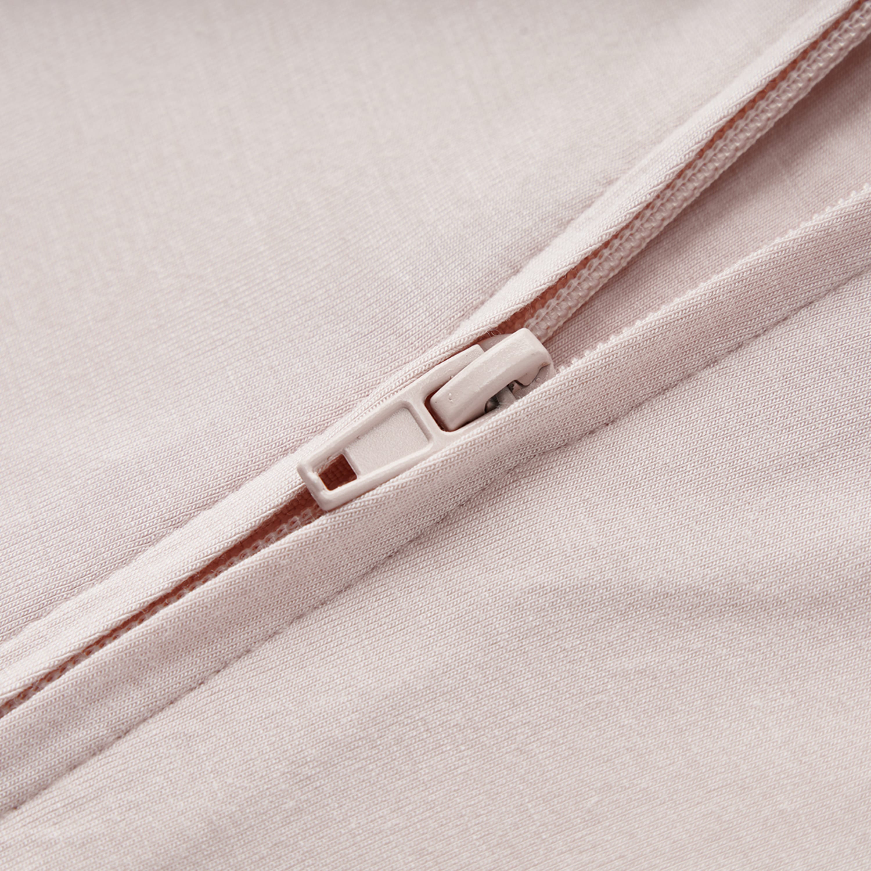 Sepia Rose Luxe Solid Zipper Pajama