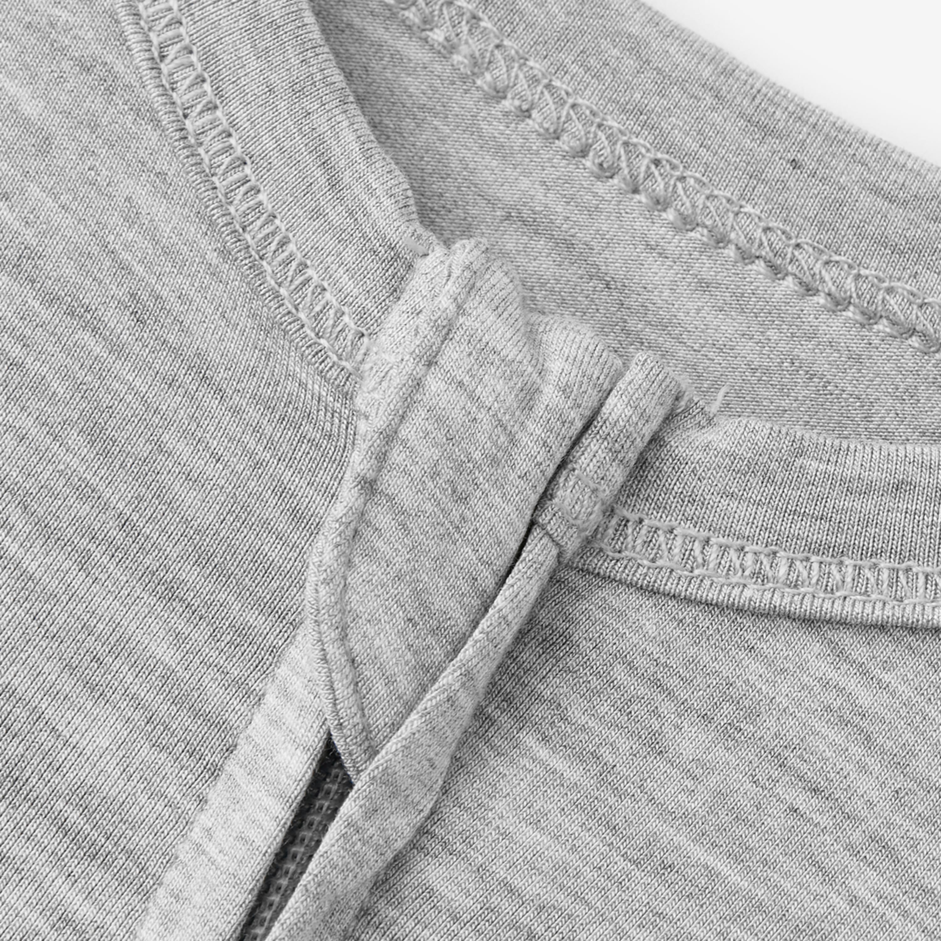 Grey Melange Luxe Solid Zipper Pajama