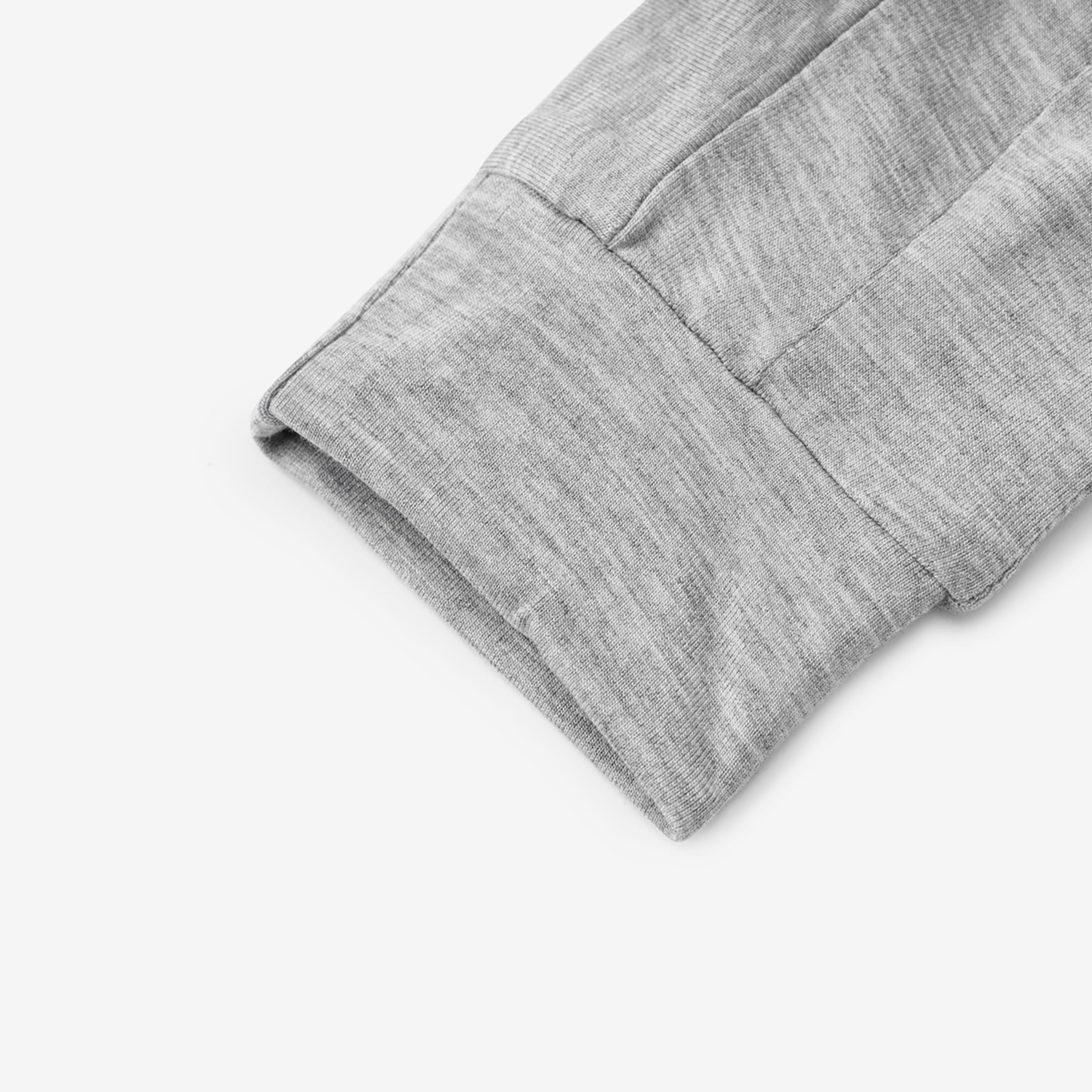 Grey Melange Luxe Solid Zipper Pajama