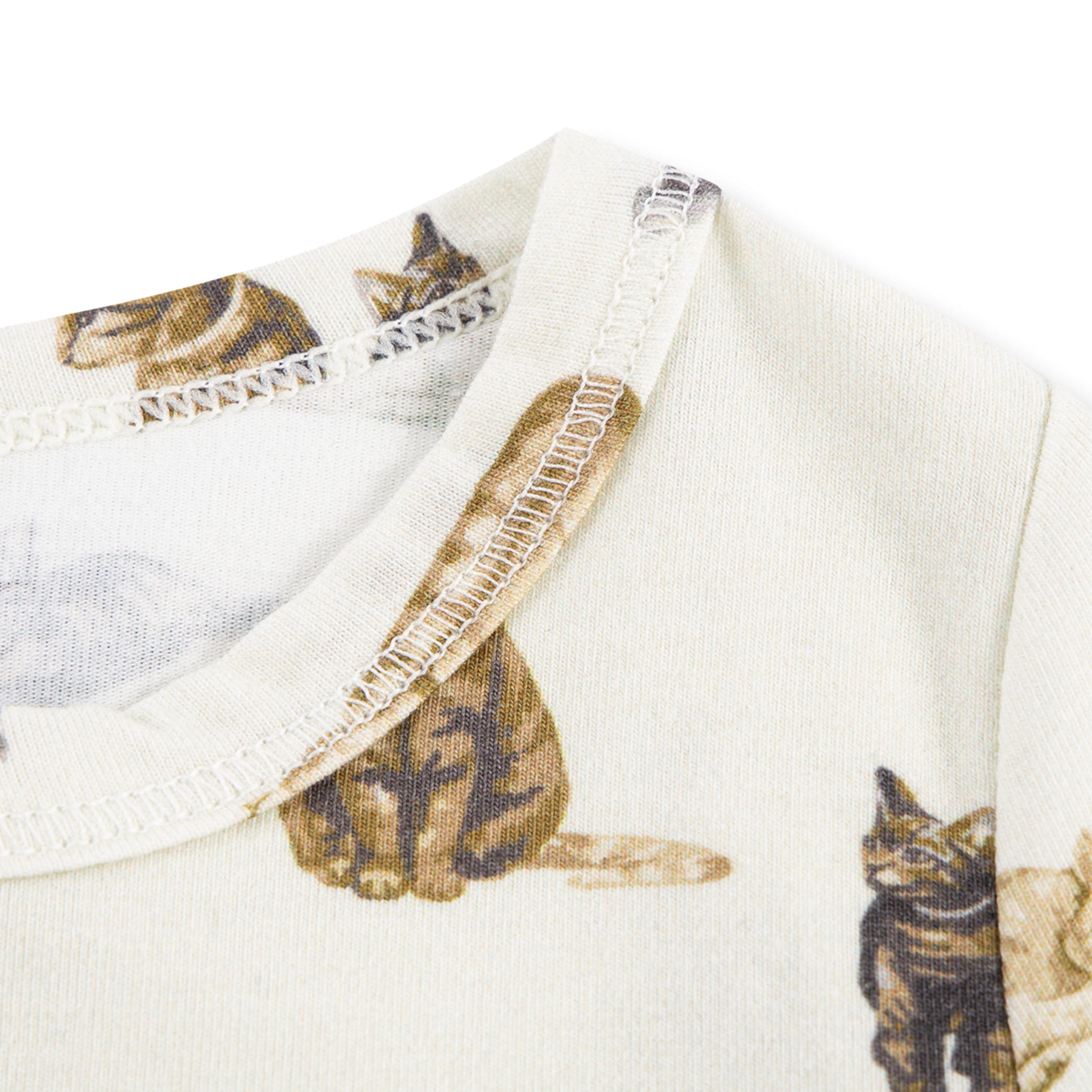 Cat Cotton Stretch Zipper Pajama