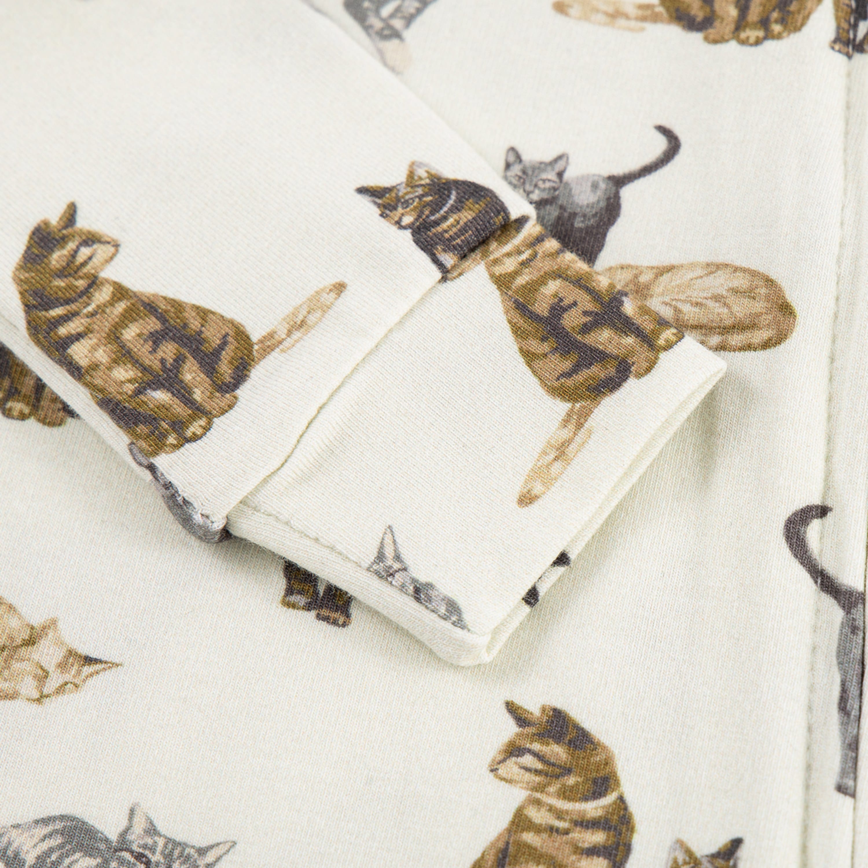 Cat Cotton Stretch Zipper Pajama