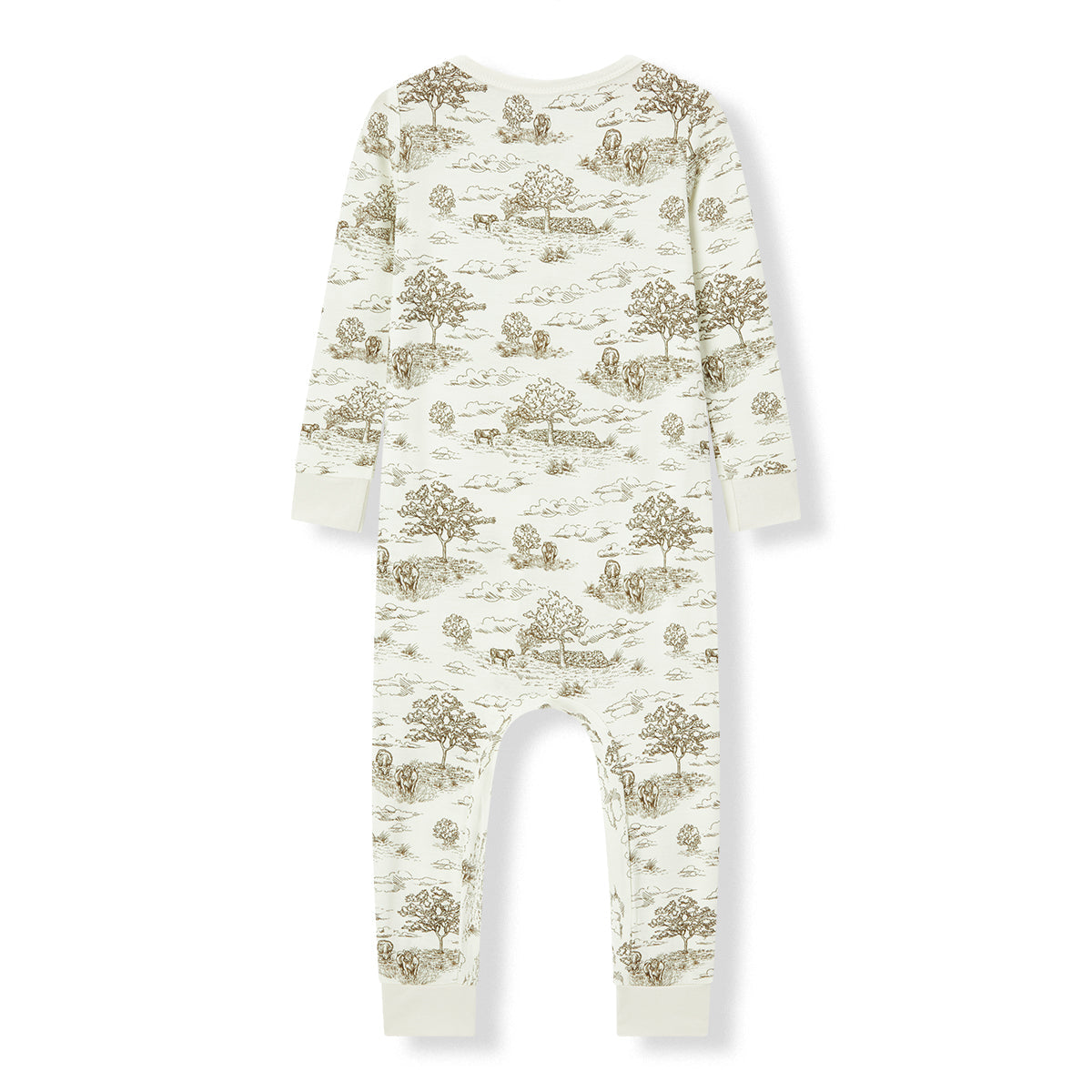 Country Toile Luxe Stretch Zipper Pajama