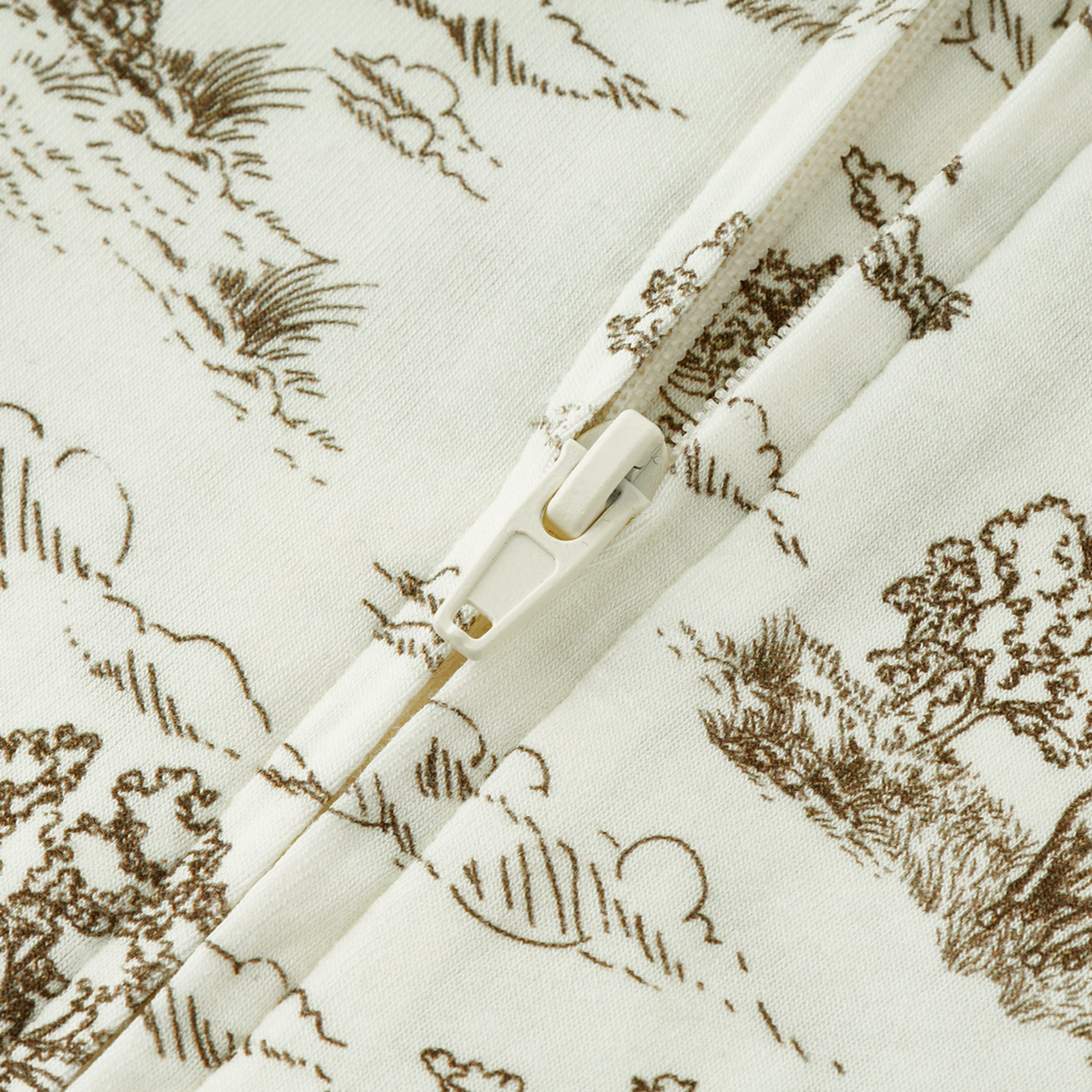 Country Toile Luxe Stretch Zipper Pajama