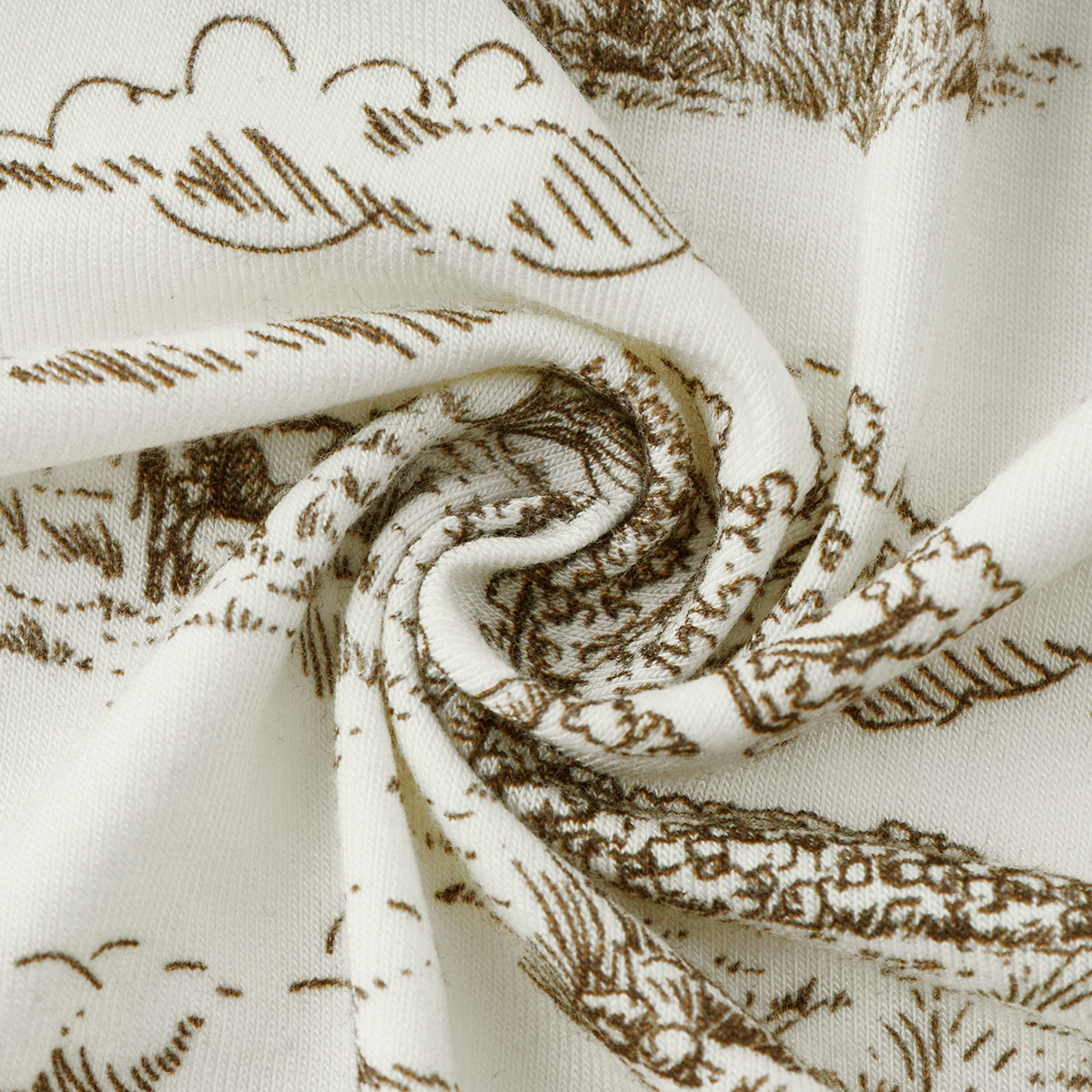 Country Toile Luxe Stretch Zipper Pajama