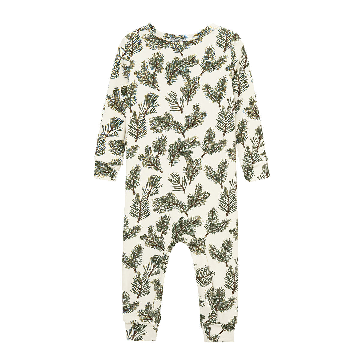 Pine Brushed Zipper Pajama