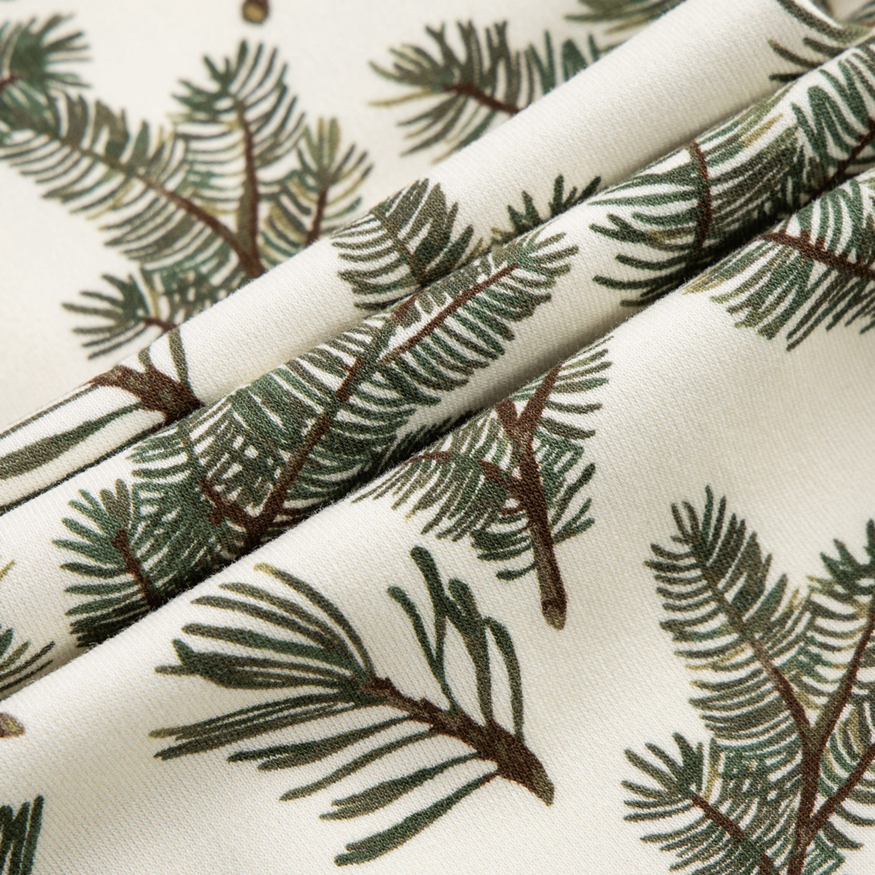 Pine Brushed Zipper Pajama