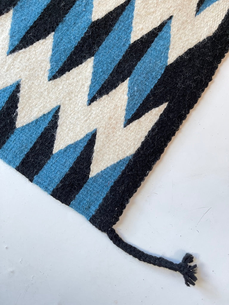 Zapotec Teo Rug (Blue & Black)