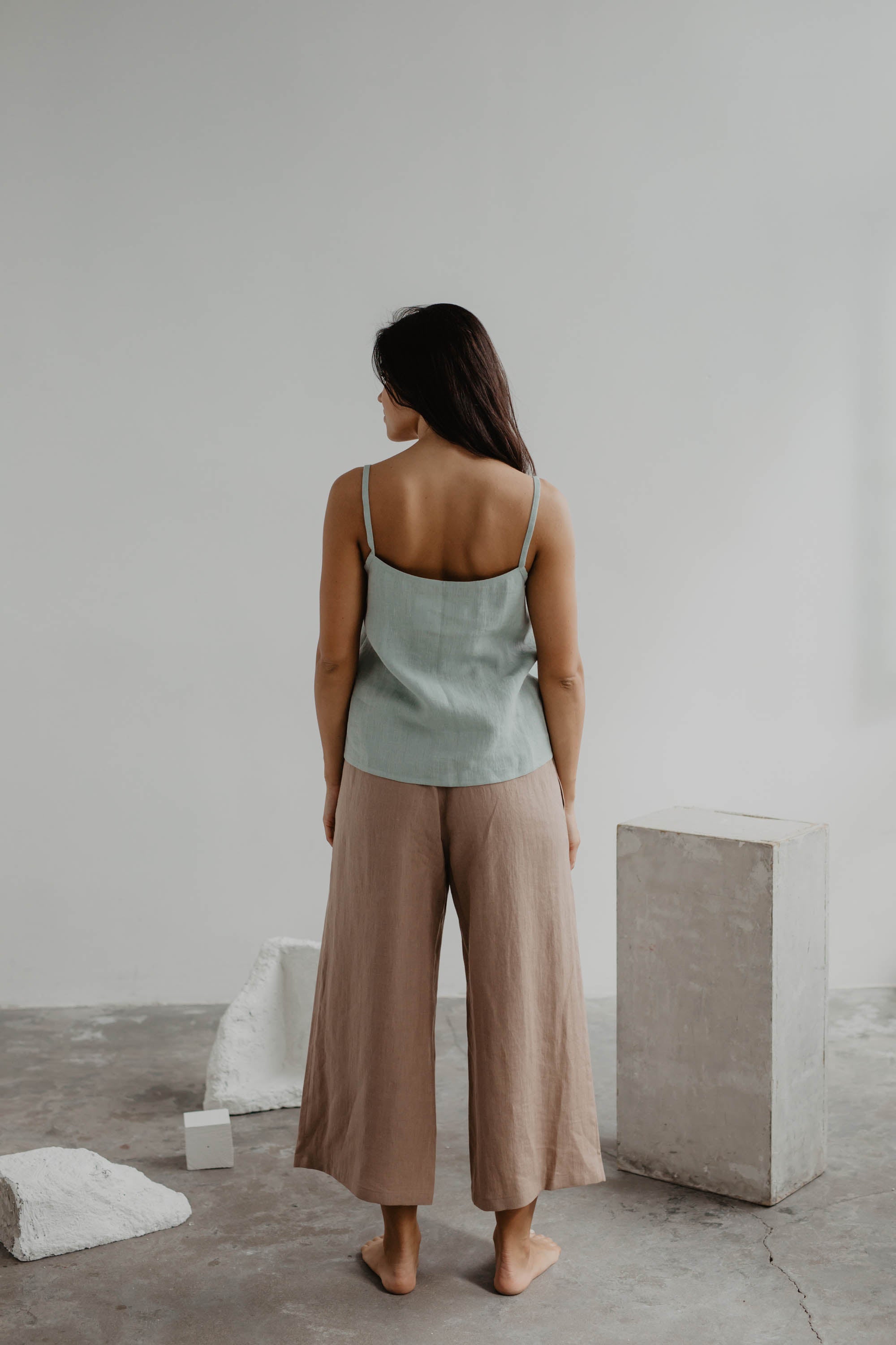 Hilo Linen Top (Sage Green)