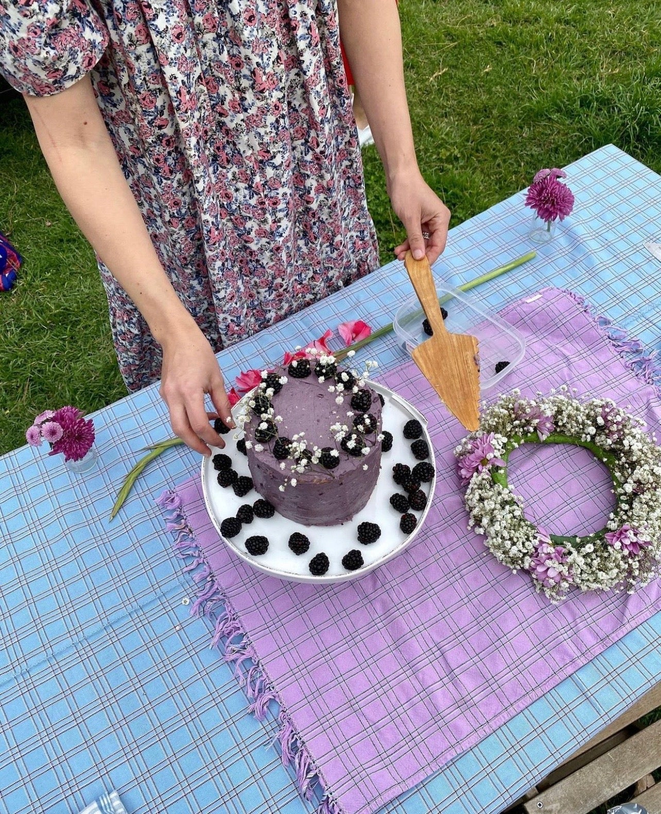 Kitchen Towel (Chiapas Plaid Lilac)