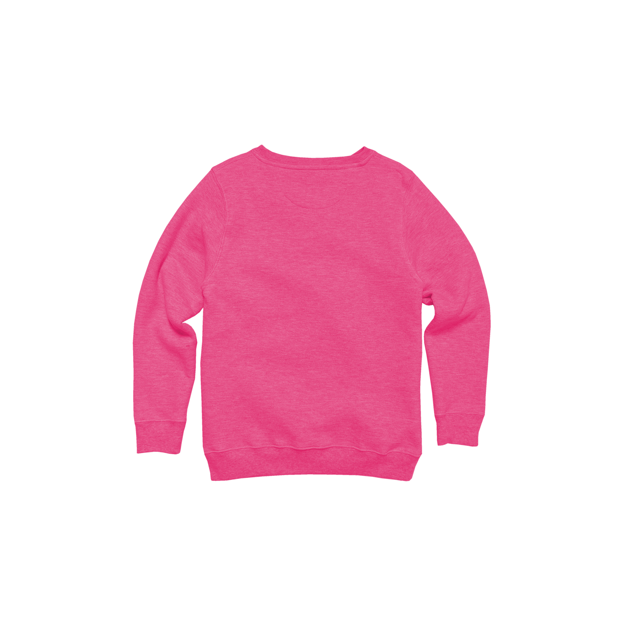 Youth Heathered Fleece Crew (Neon Pink)