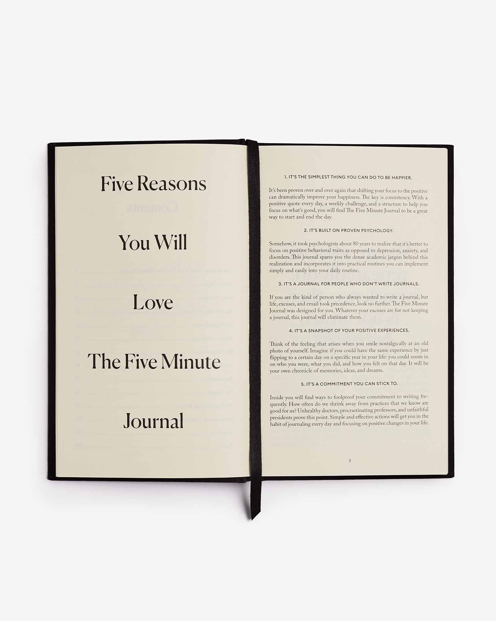 The Five Minute Journal (Bold Black)