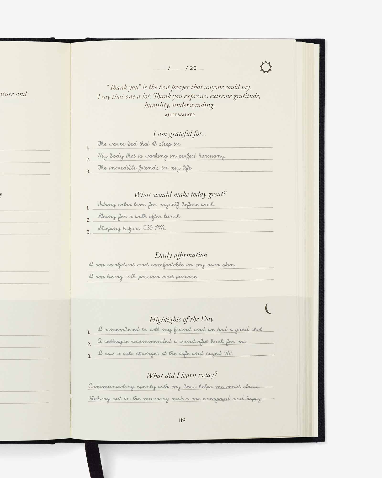 The Five Minute Journal (Bold Black)