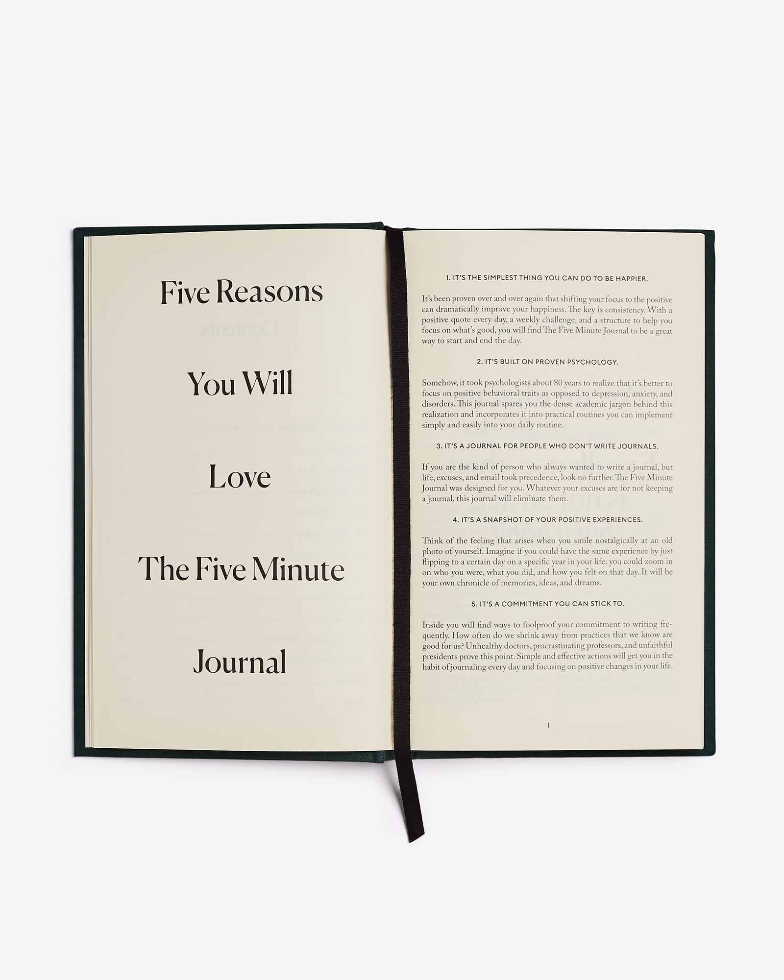 The Five Minute Journal (Earth Green)