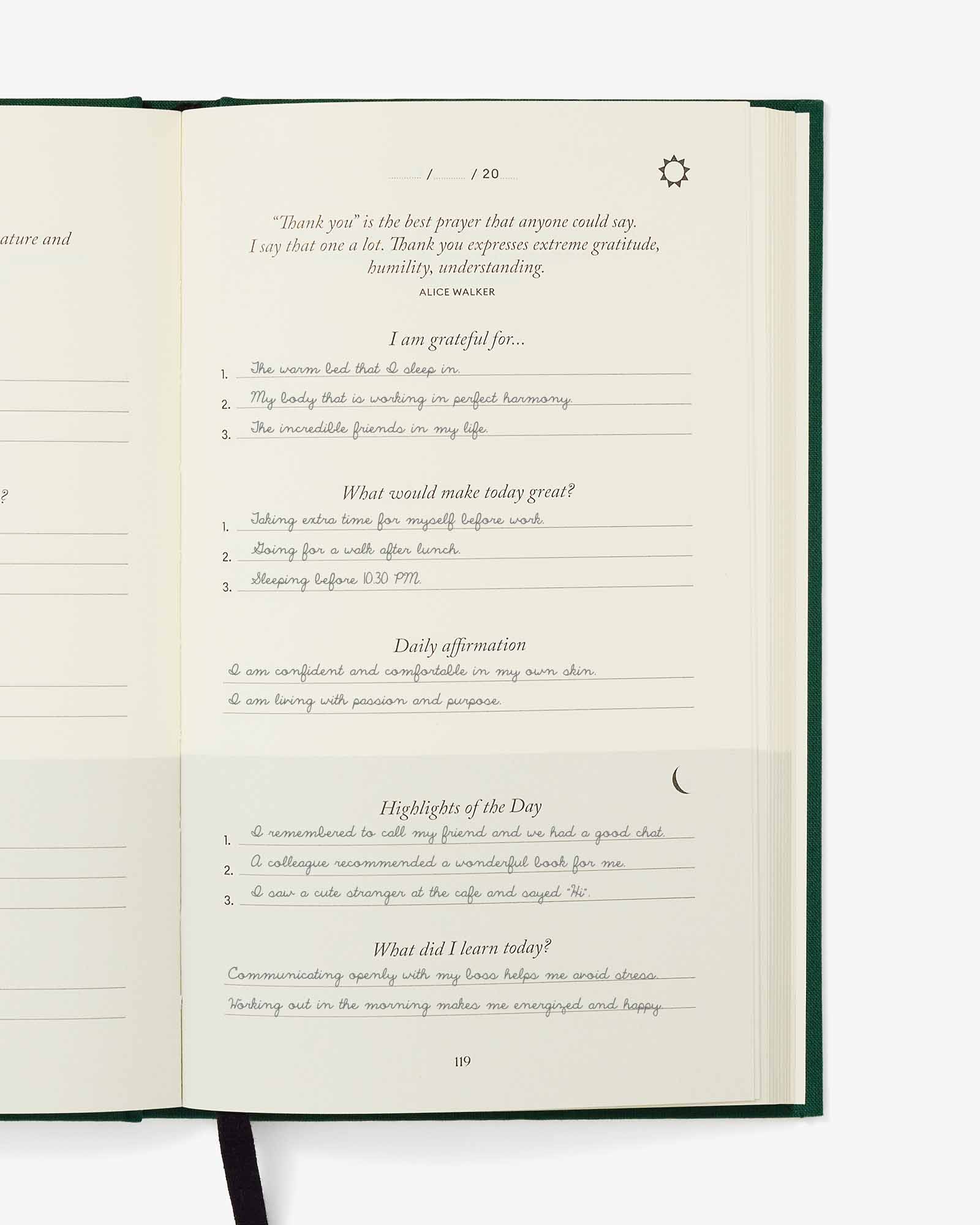 The Five Minute Journal (Earth Green)