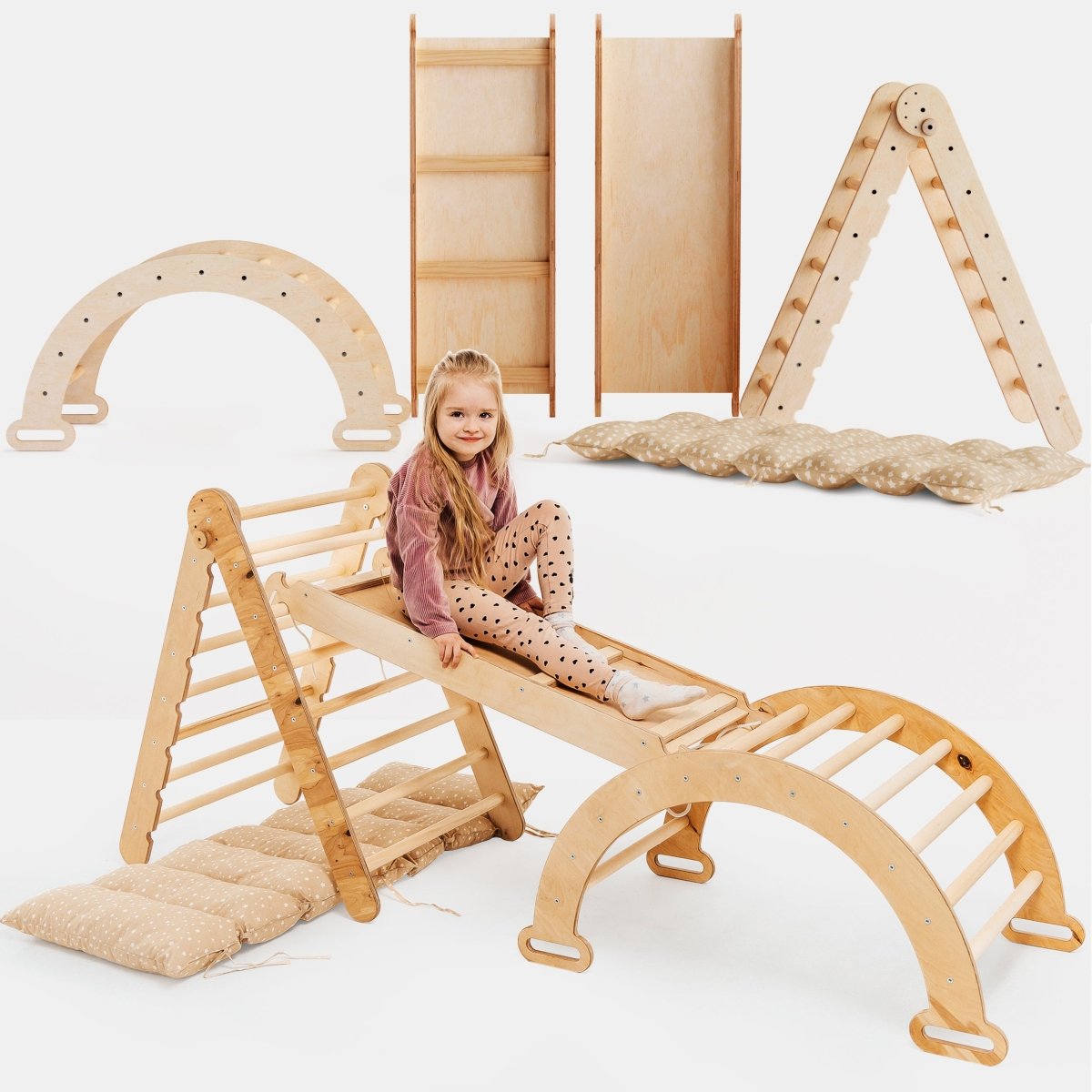 4-in-1 Montessori Climbing Set (Beige)