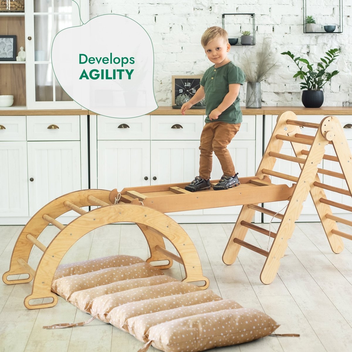 4-in-1 Montessori Climbing Set (Beige)