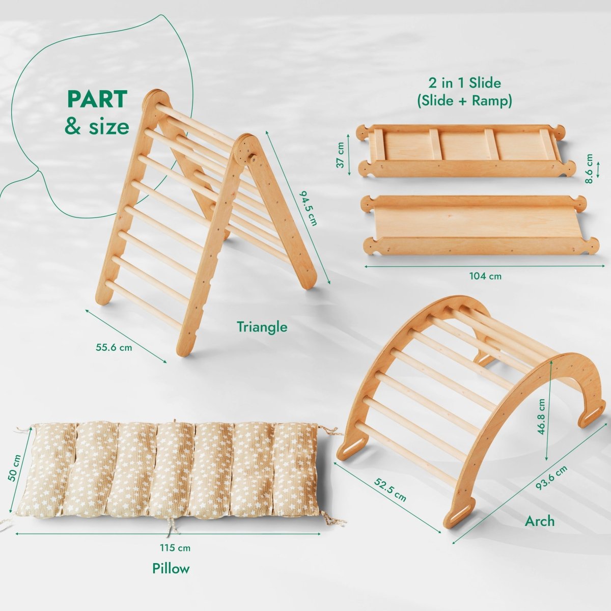 4-in-1 Montessori Climbing Set (Beige)