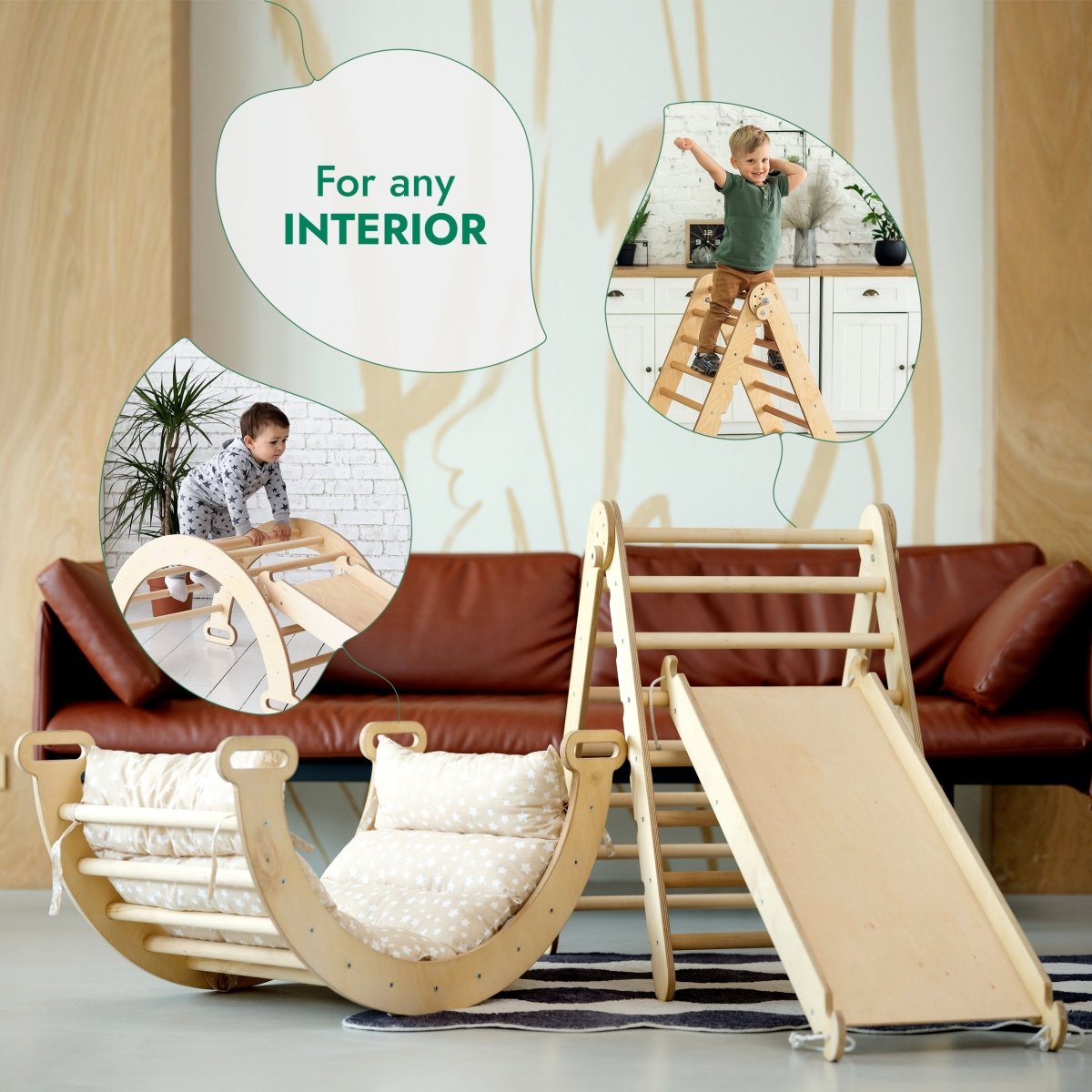 4-in-1 Montessori Climbing Set (Beige)