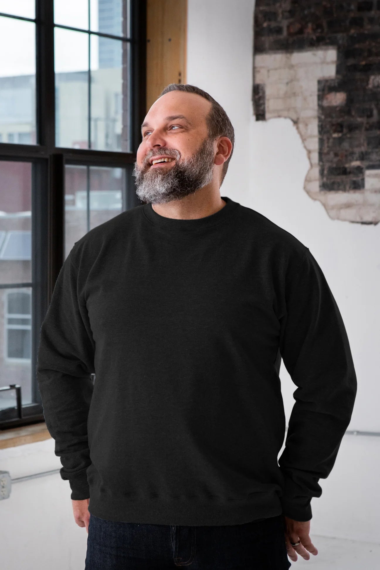 Unisex Heathered Fleece Crew