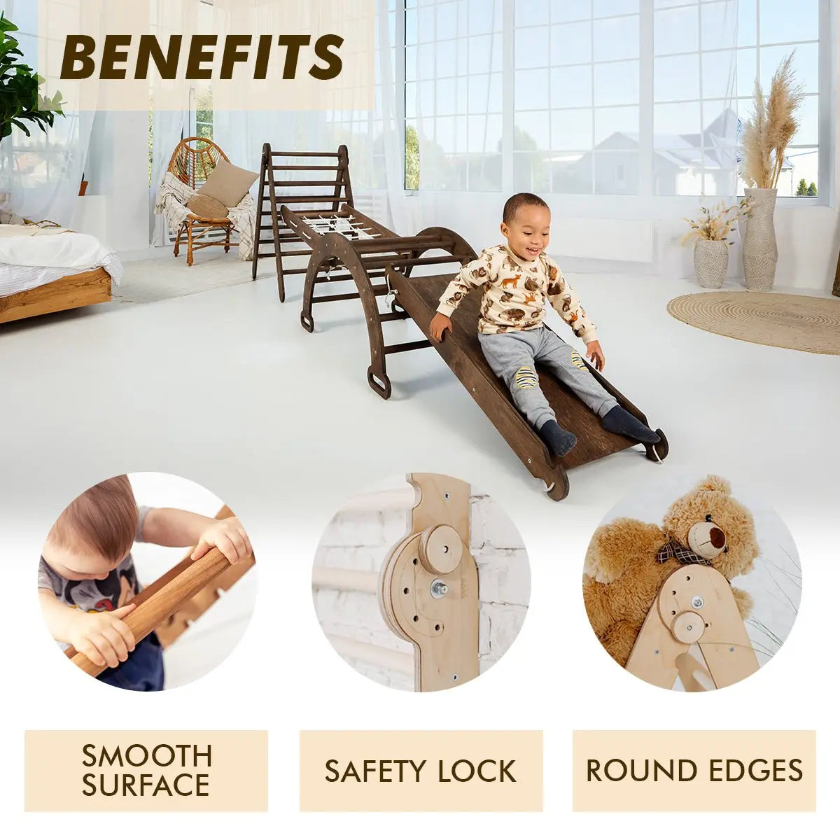 5-in-1 Montessori Climbing Set (Chocolate)