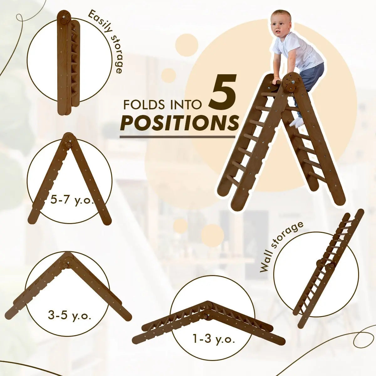 5-in-1 Montessori Climbing Set (Chocolate)