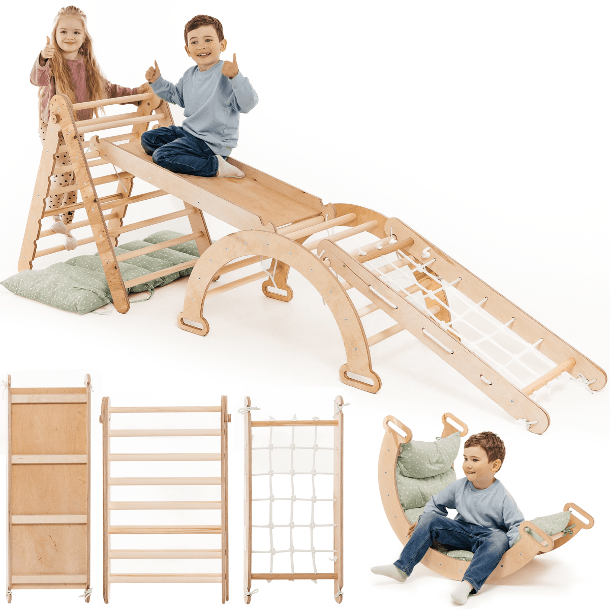 5-in-1 Montessori Climbing Set (Triangle)
