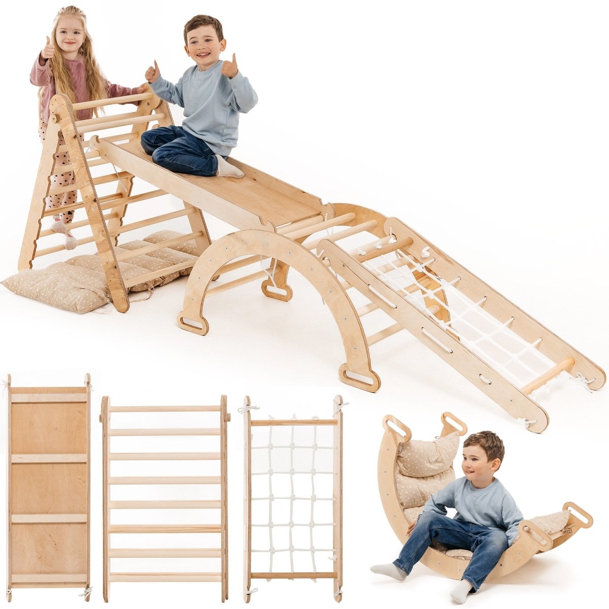 5-in-1 Montessori Climbing Set (Triangle)