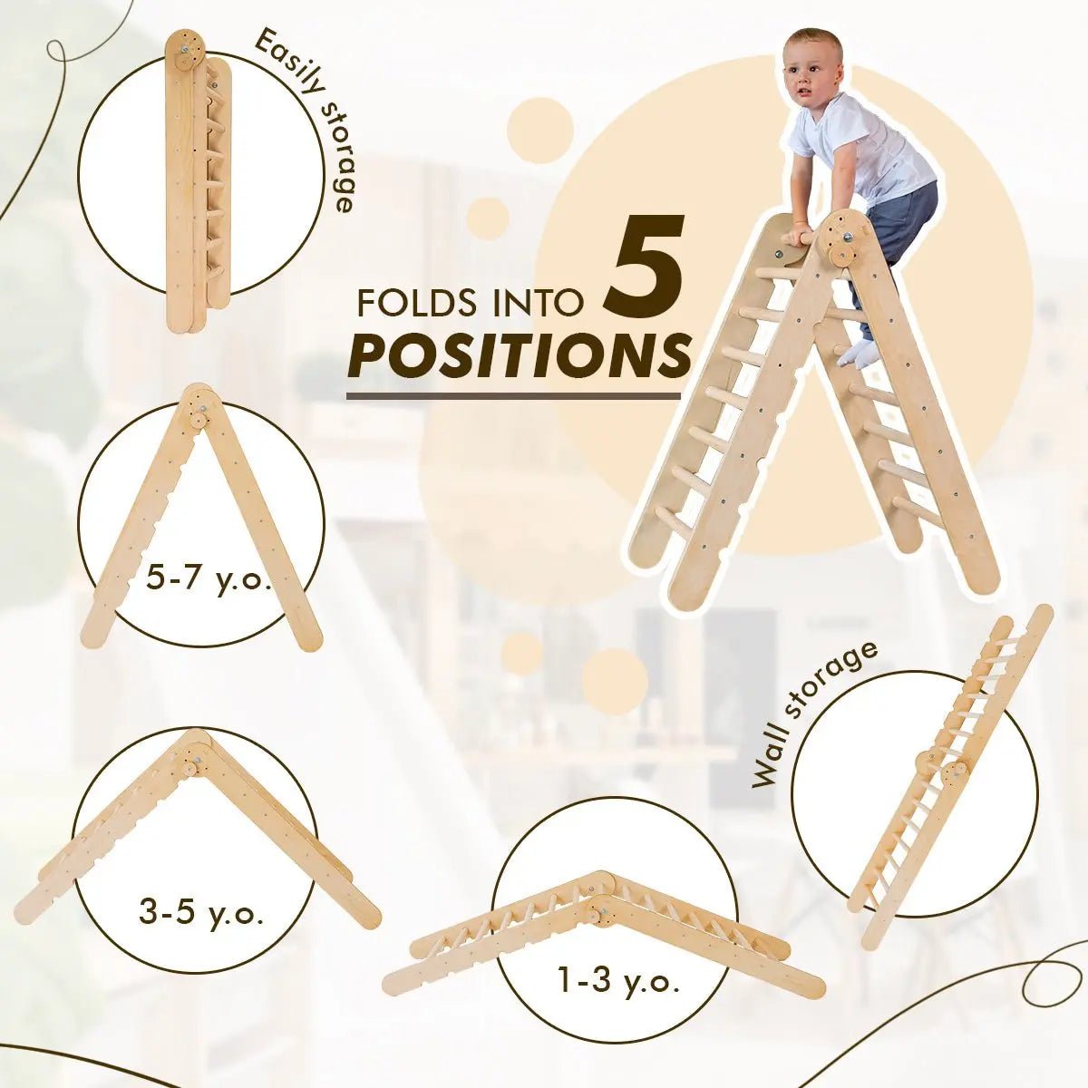 5-in-1 Montessori Climbing Set (Art Addition)