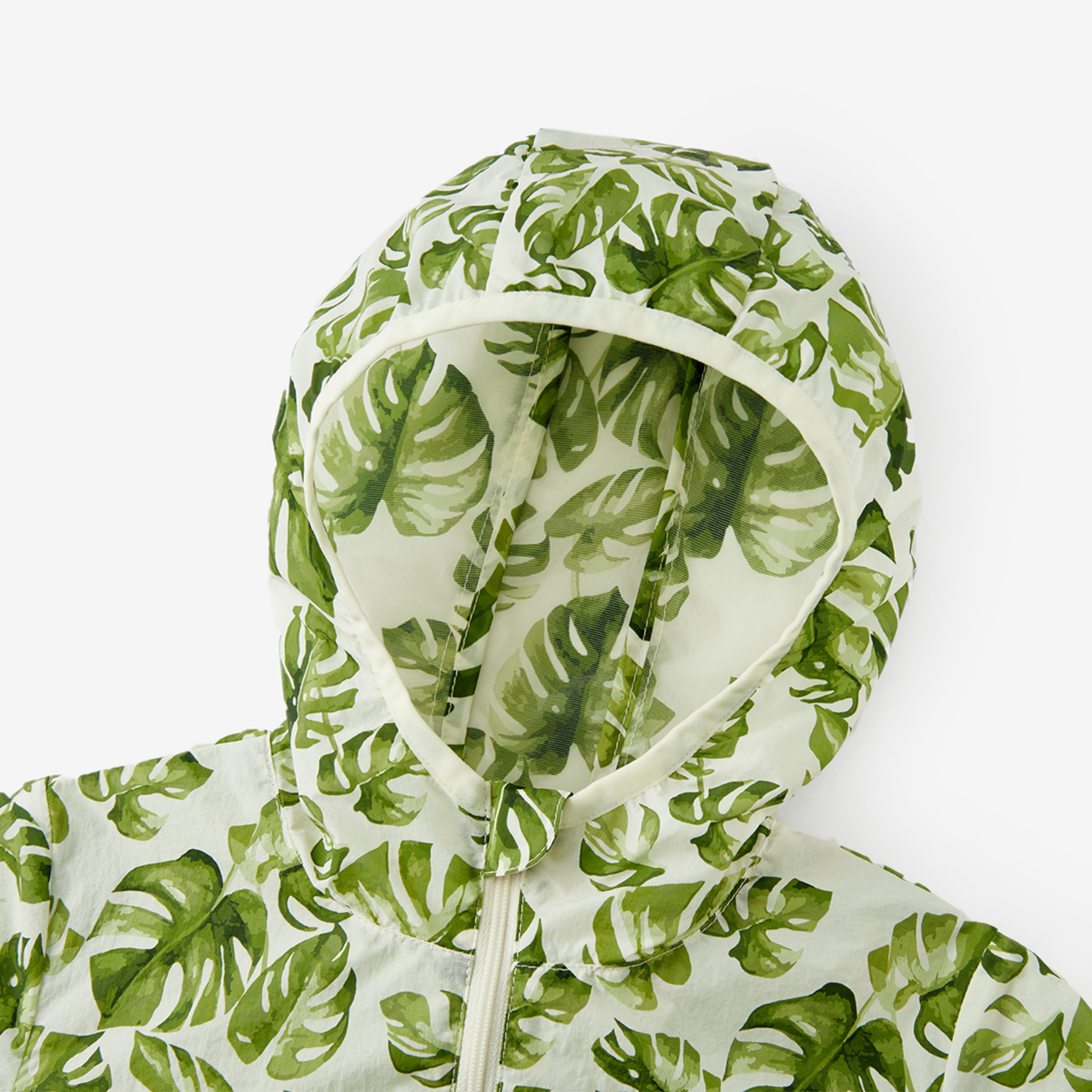 Island Leaf Hooded Sun Shield Windbreaker Jacket