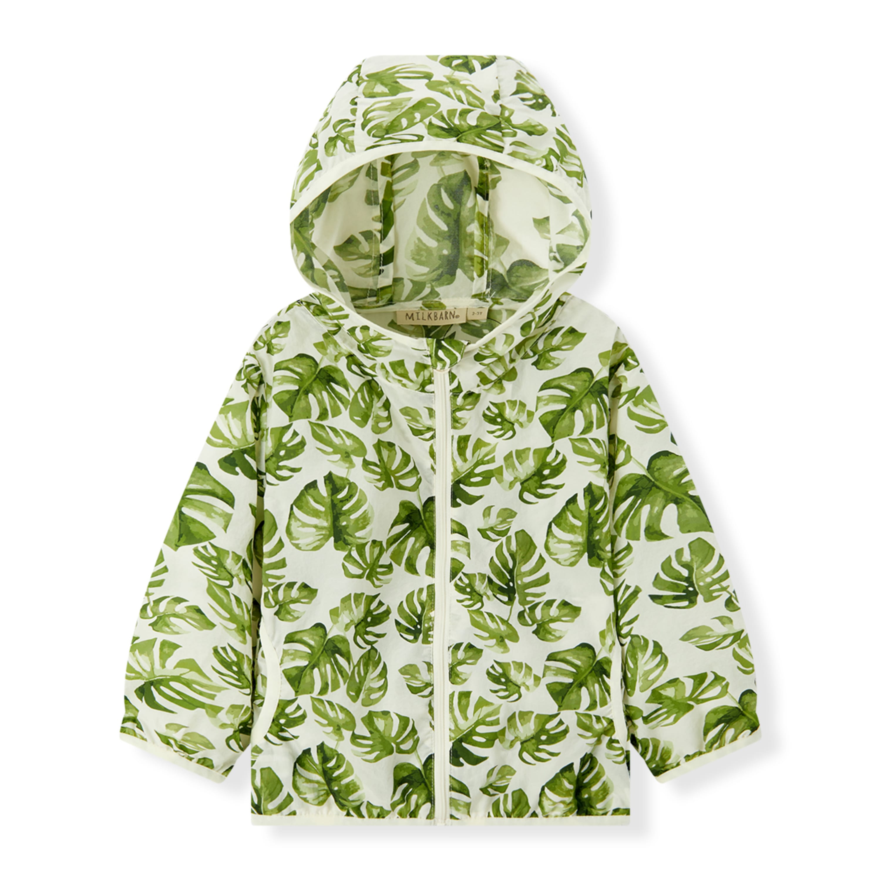 Island Leaf Hooded Sun Shield Windbreaker Jacket