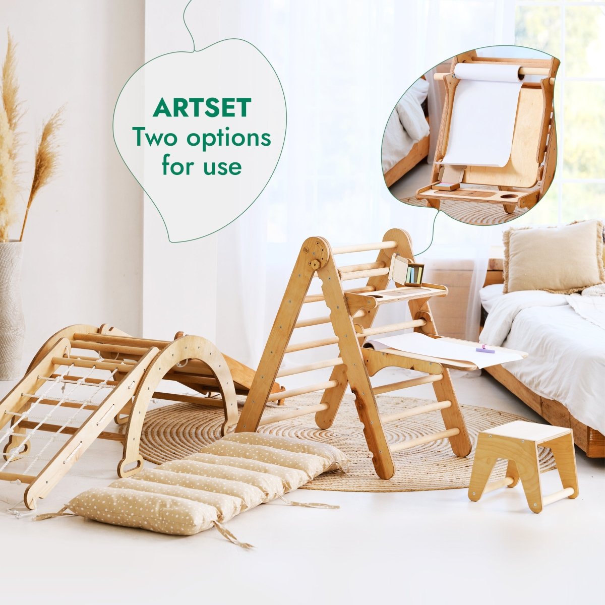 6-in-1 Montessori Climbing Set (Art Addition)