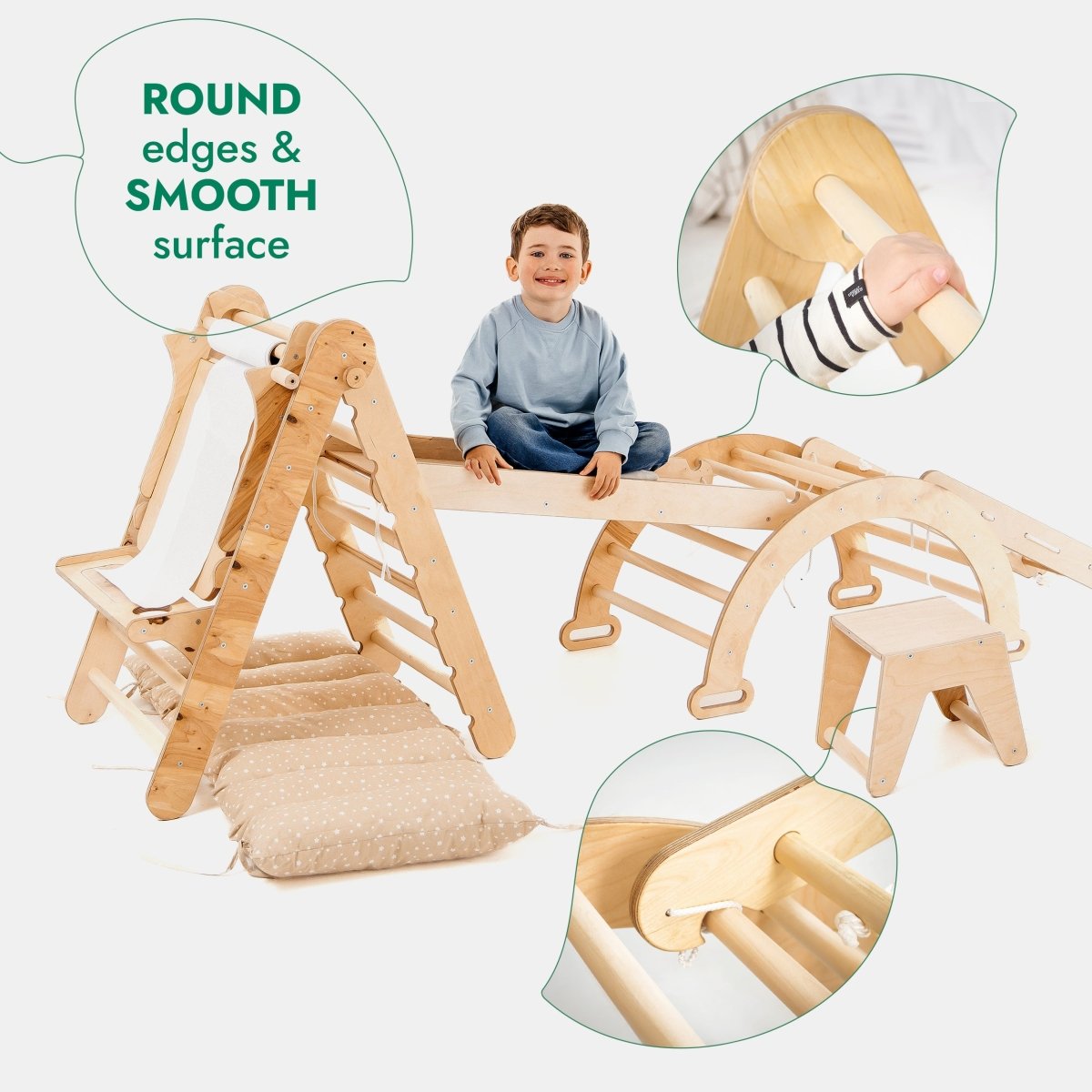 6-in-1 Montessori Climbing Set (Art Addition)