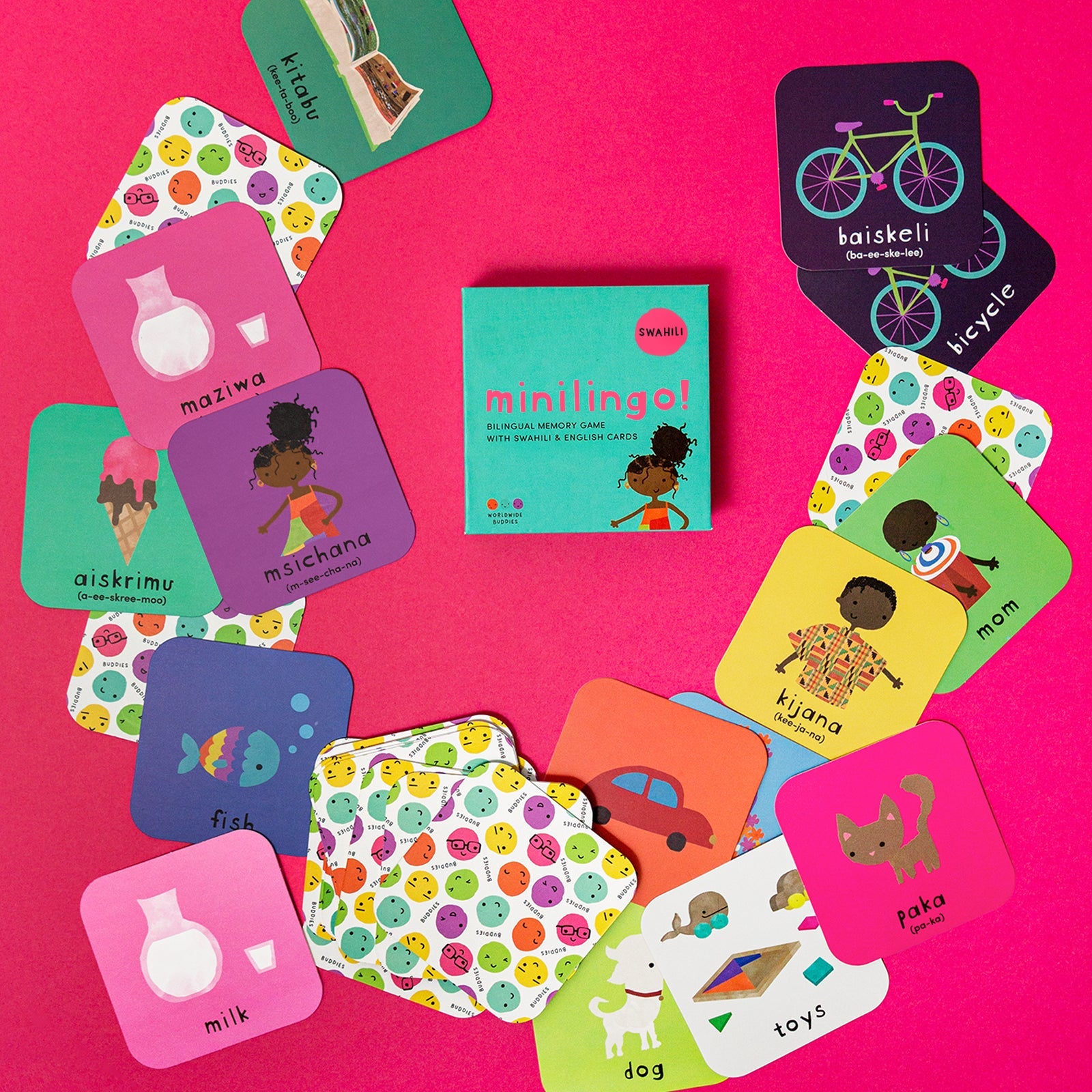 Minilingo Flashcards (English/Swahili)