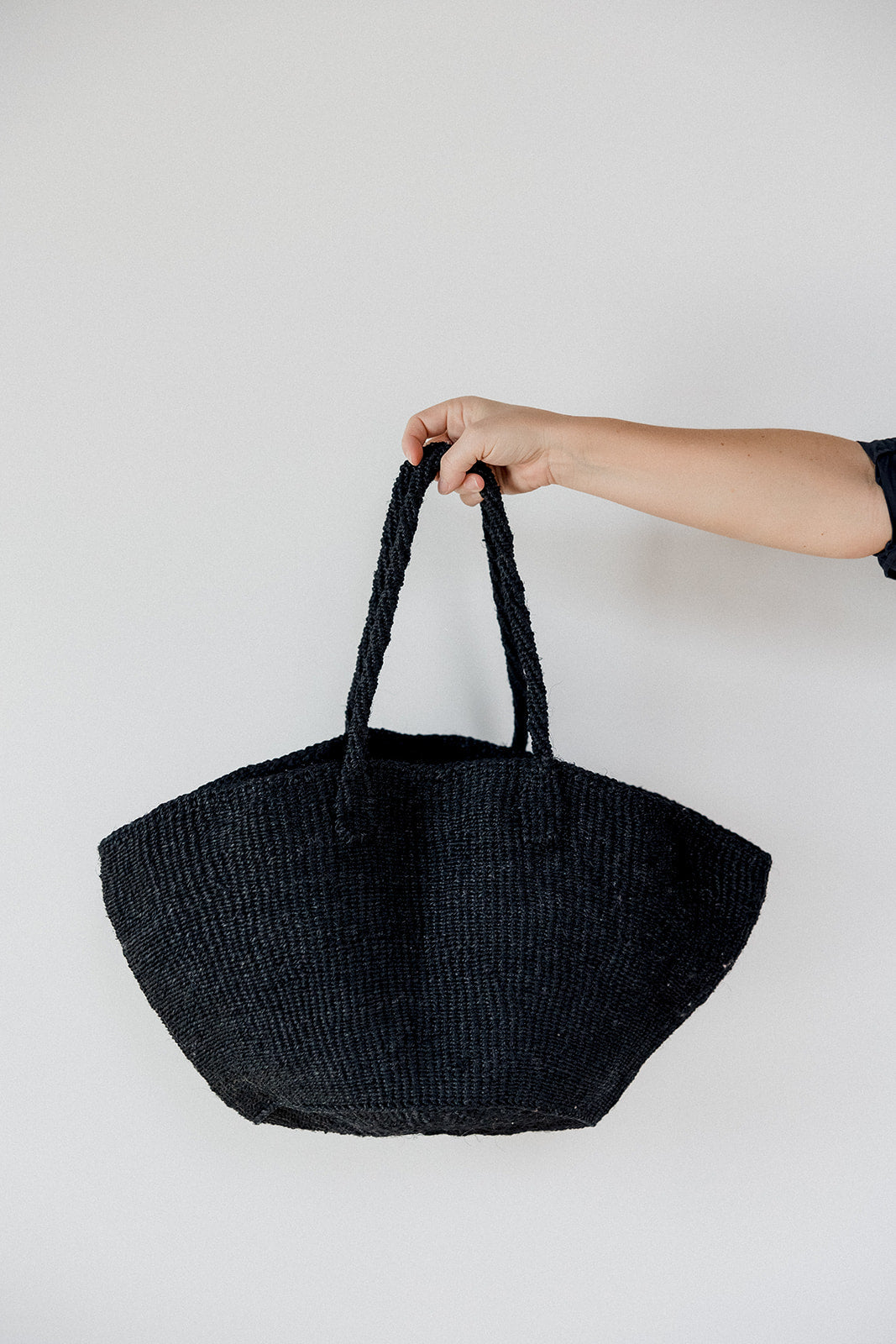 Sisal Market Tote (Black)