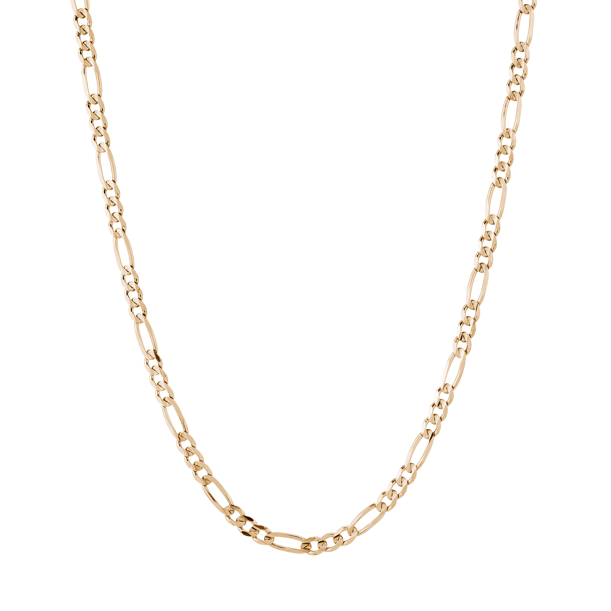 Large Gold Figaro Chain Necklace