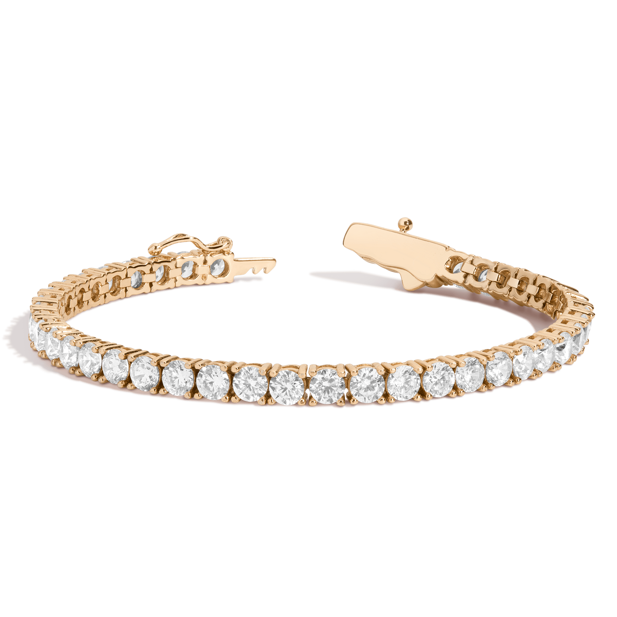 Lab Grown White Sapphire Tennis Bracelet (10ct)