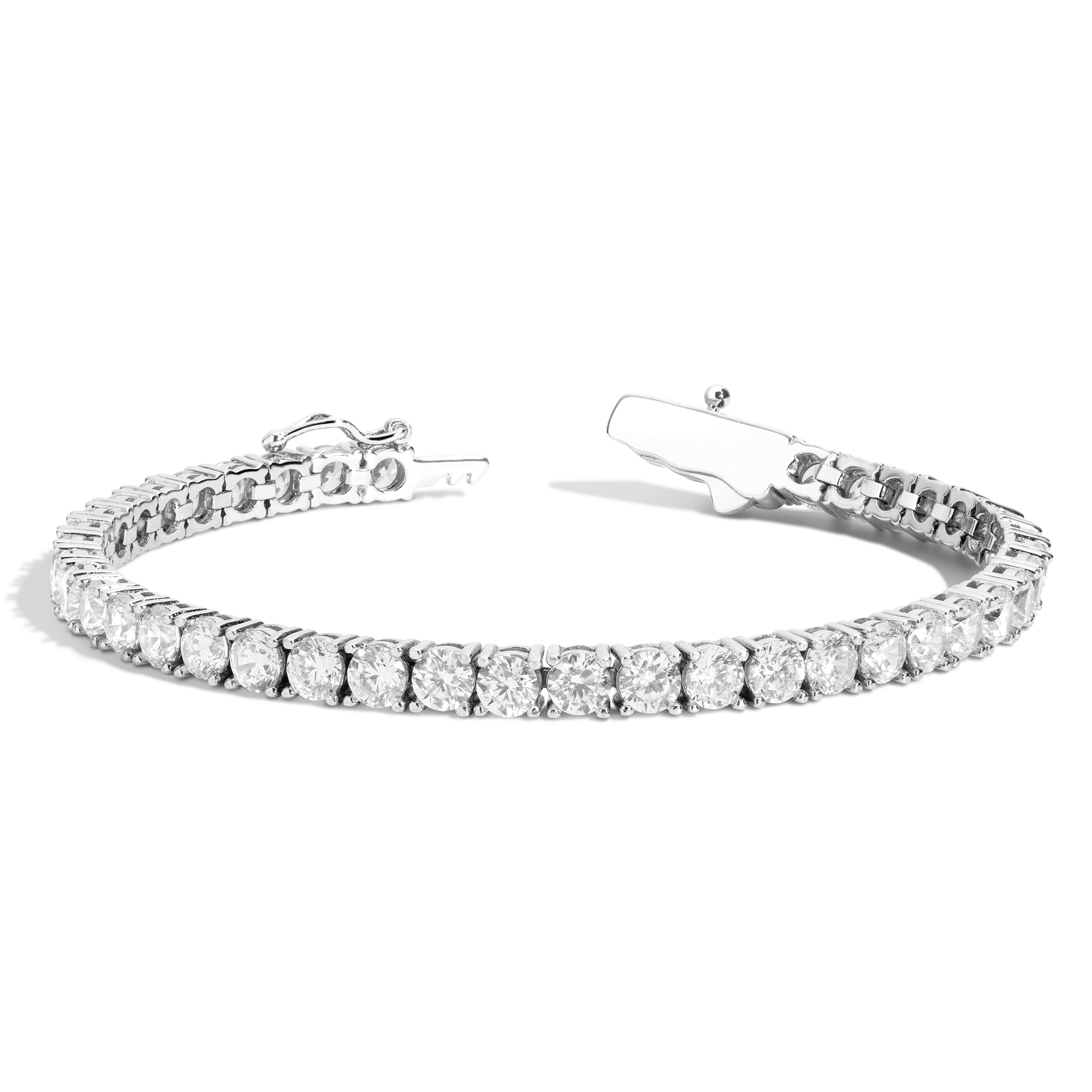 Lab Grown White Sapphire Tennis Bracelet (10ct)