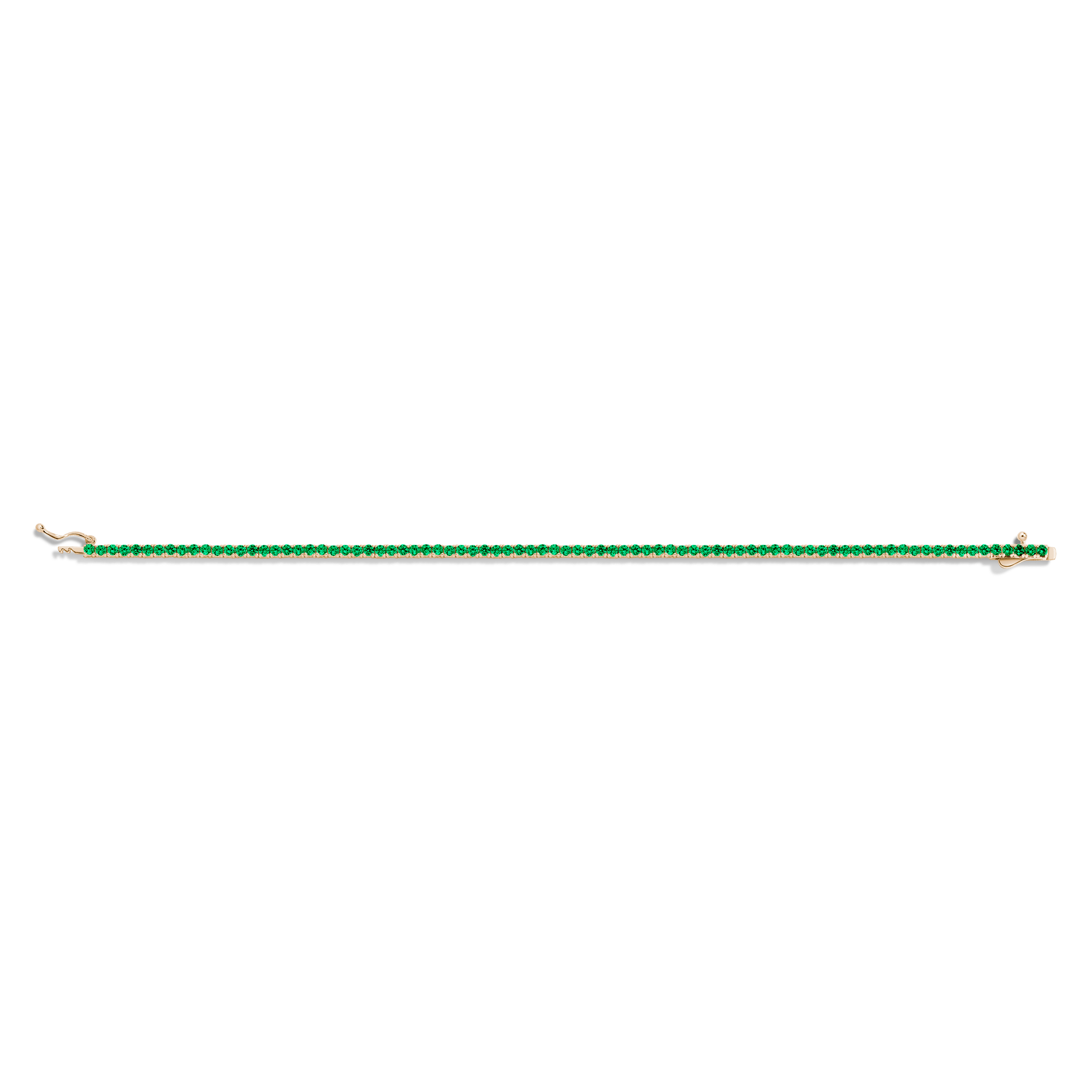 Lab Grown Green Emerald Tennis Bracelet