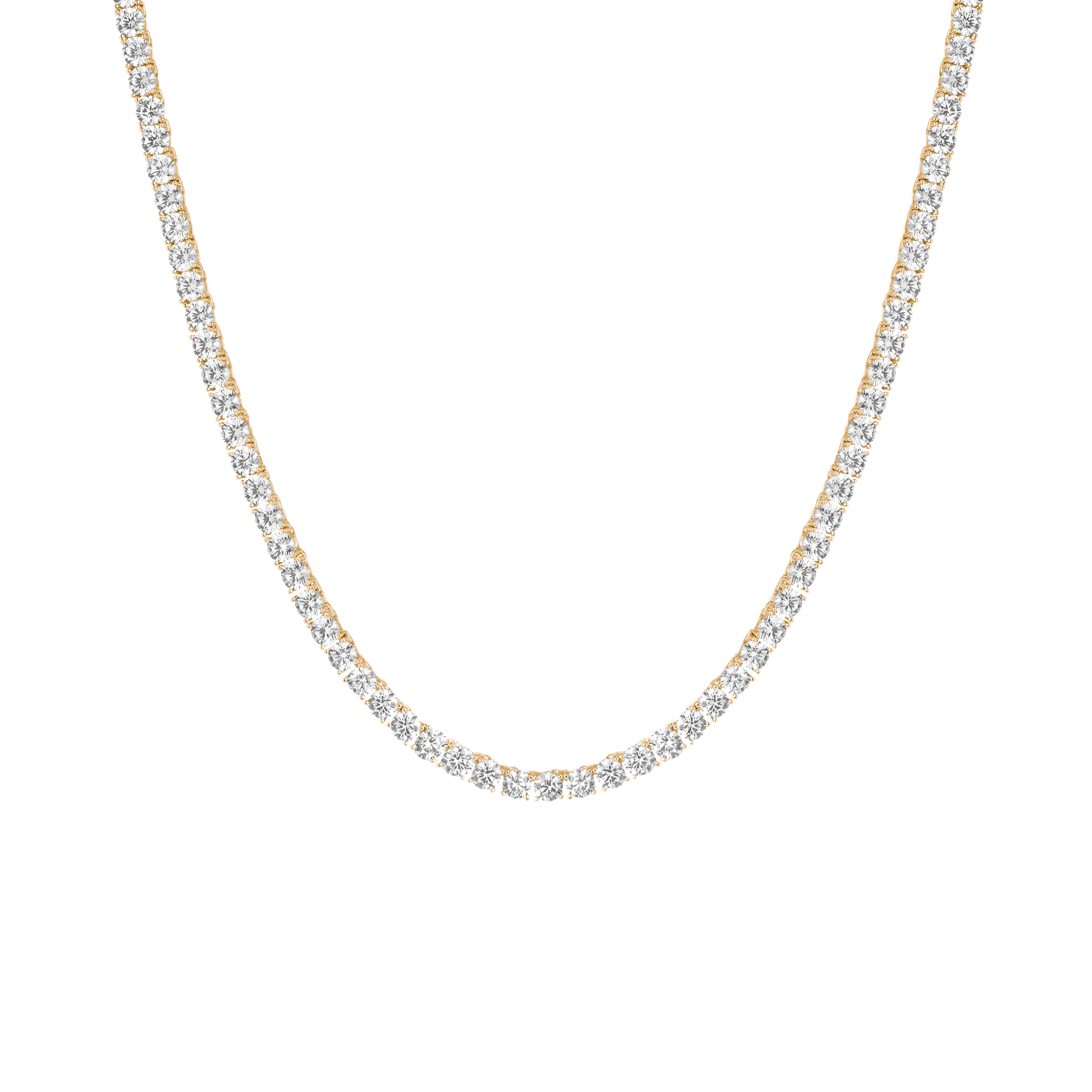 Lab Grown White Sapphire Tennis Necklace (22ct)