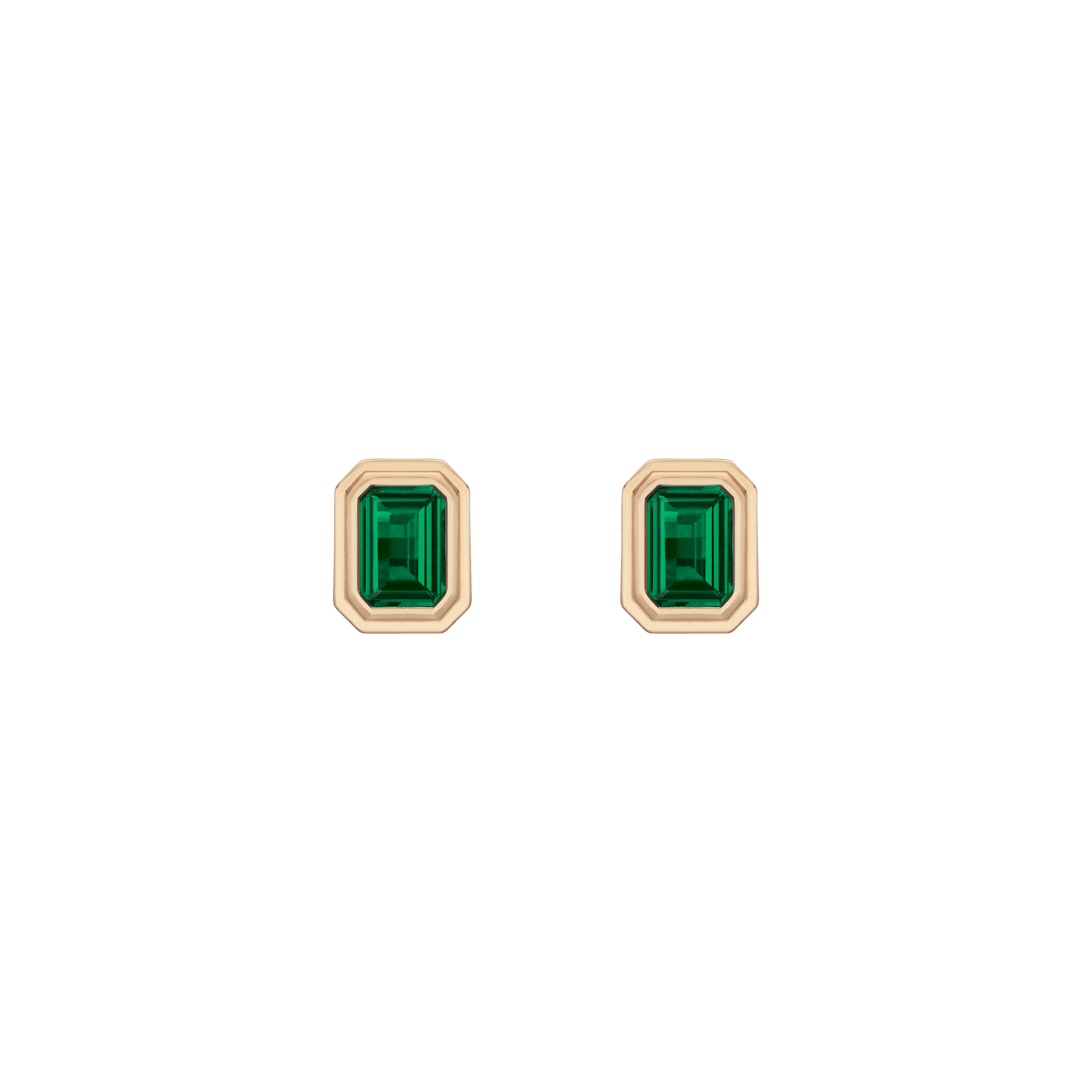 Lab Grown Emerald Heirloom Stud Earrings