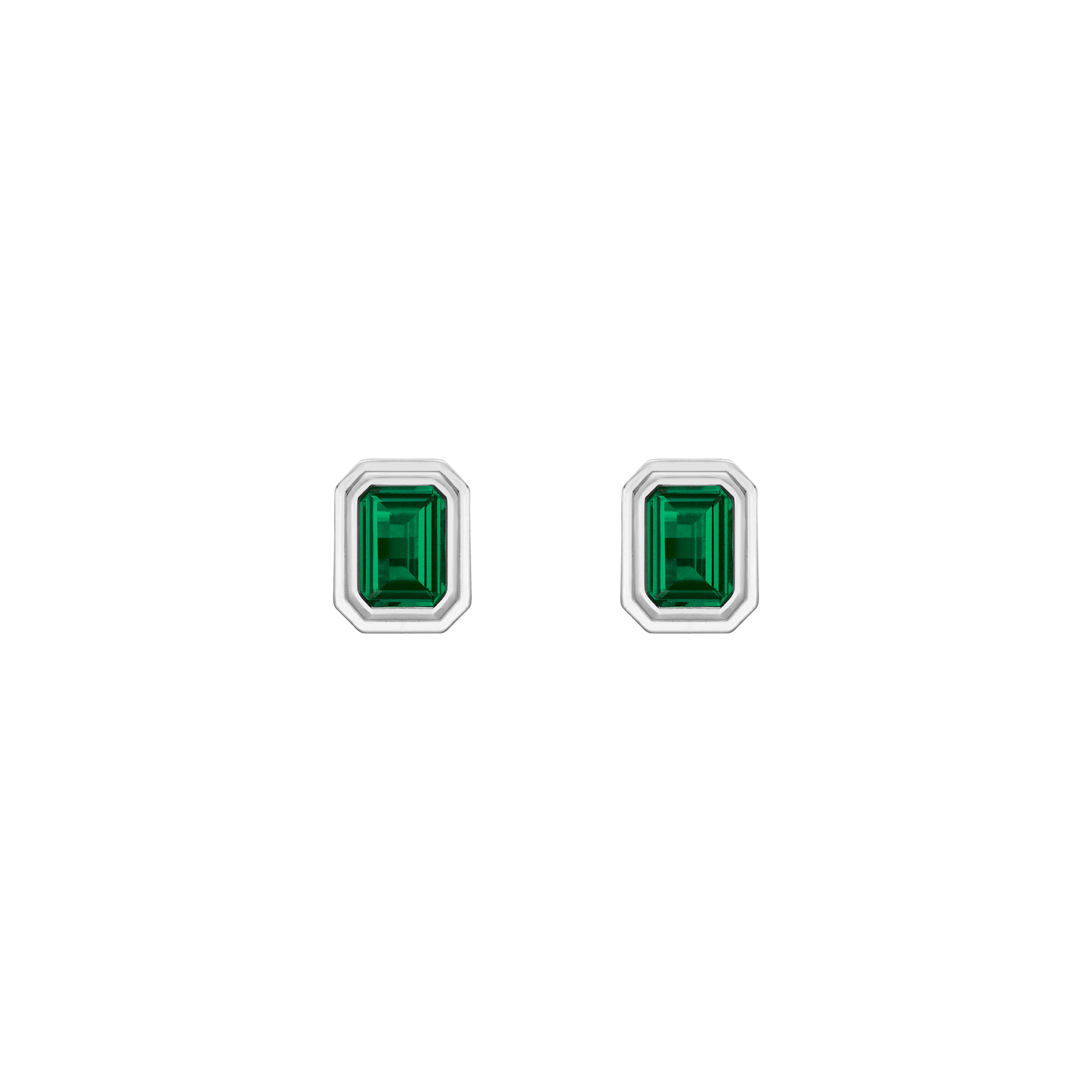 Lab Grown Emerald Heirloom Stud Earrings