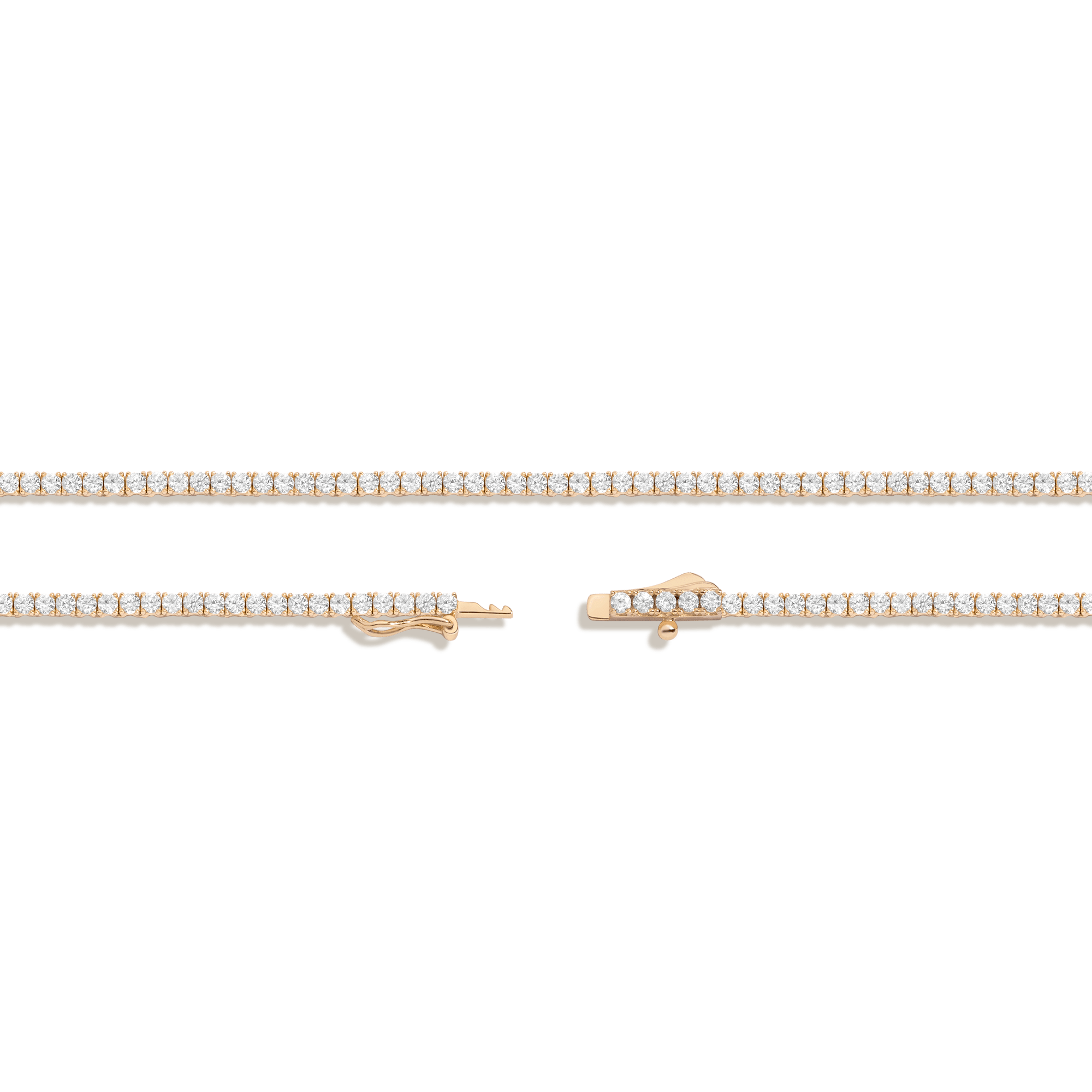 Lab Grown White Sapphire Tennis Necklace