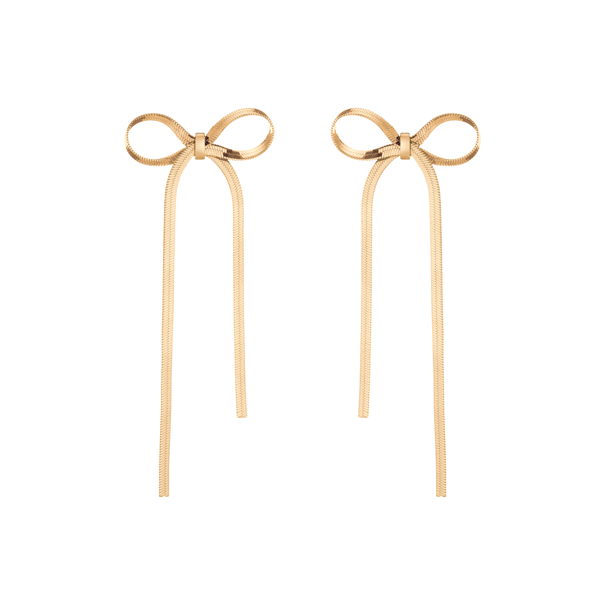 Herringbone Bow Earrings