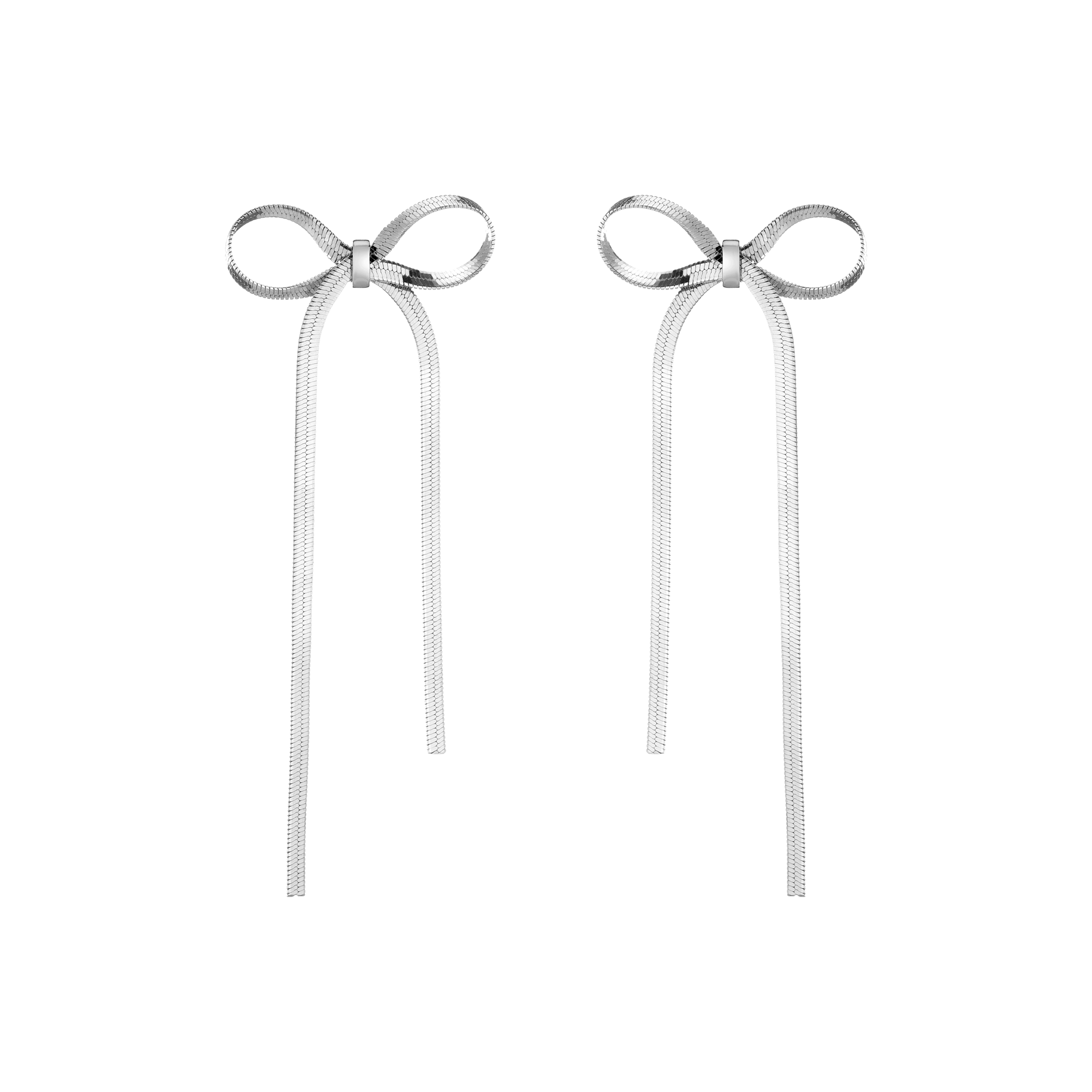 Herringbone Bow Earrings
