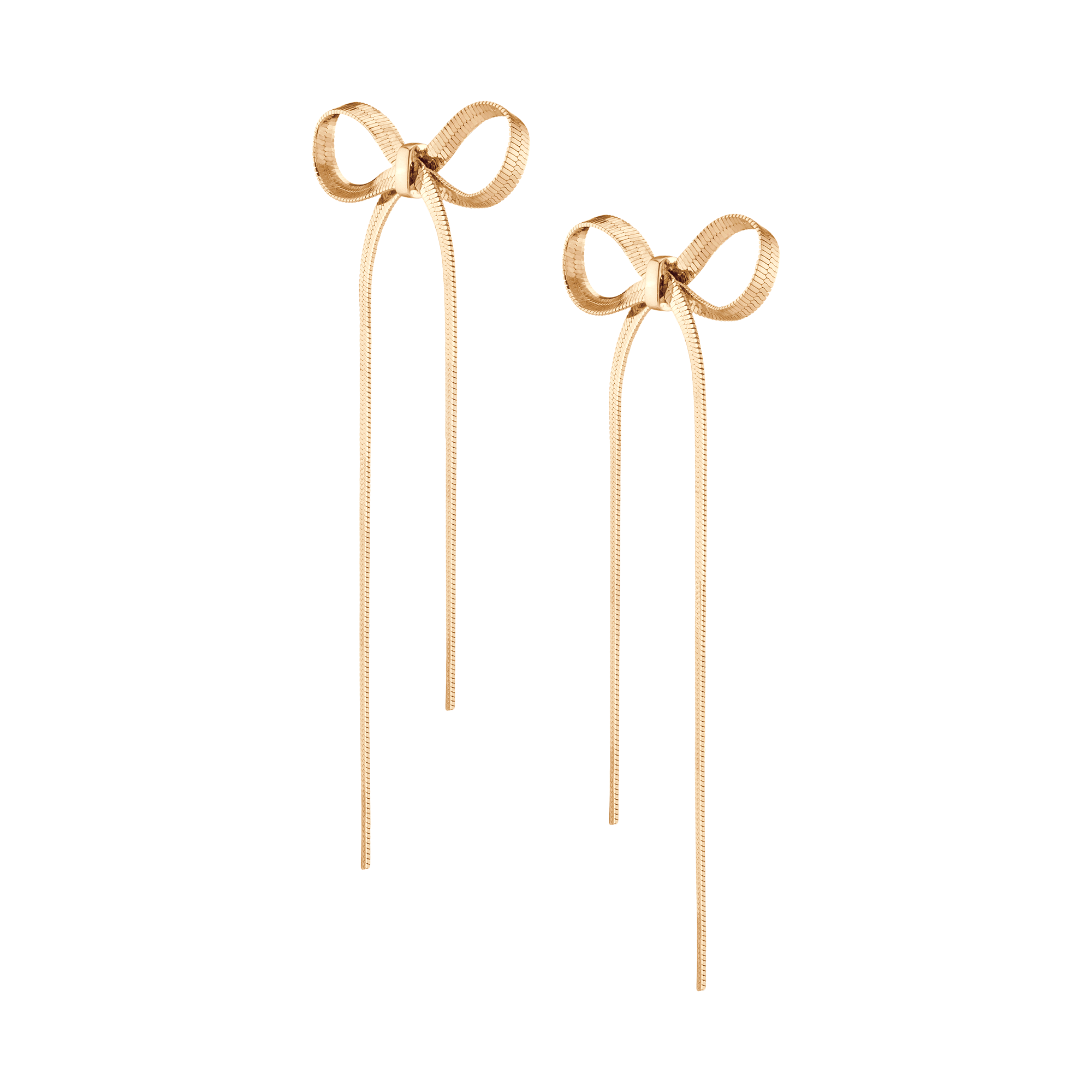 Herringbone Bow Earrings