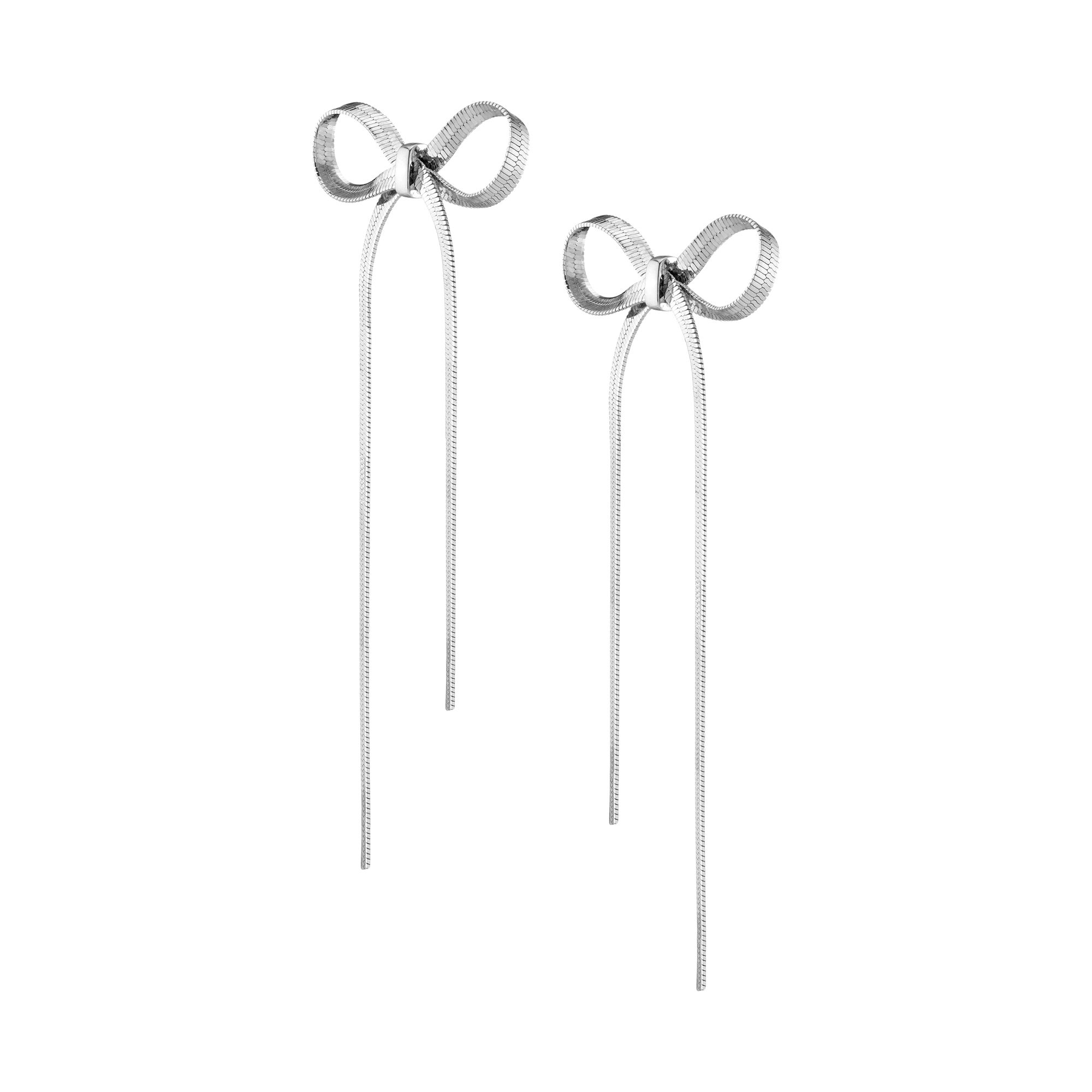 Herringbone Bow Earrings