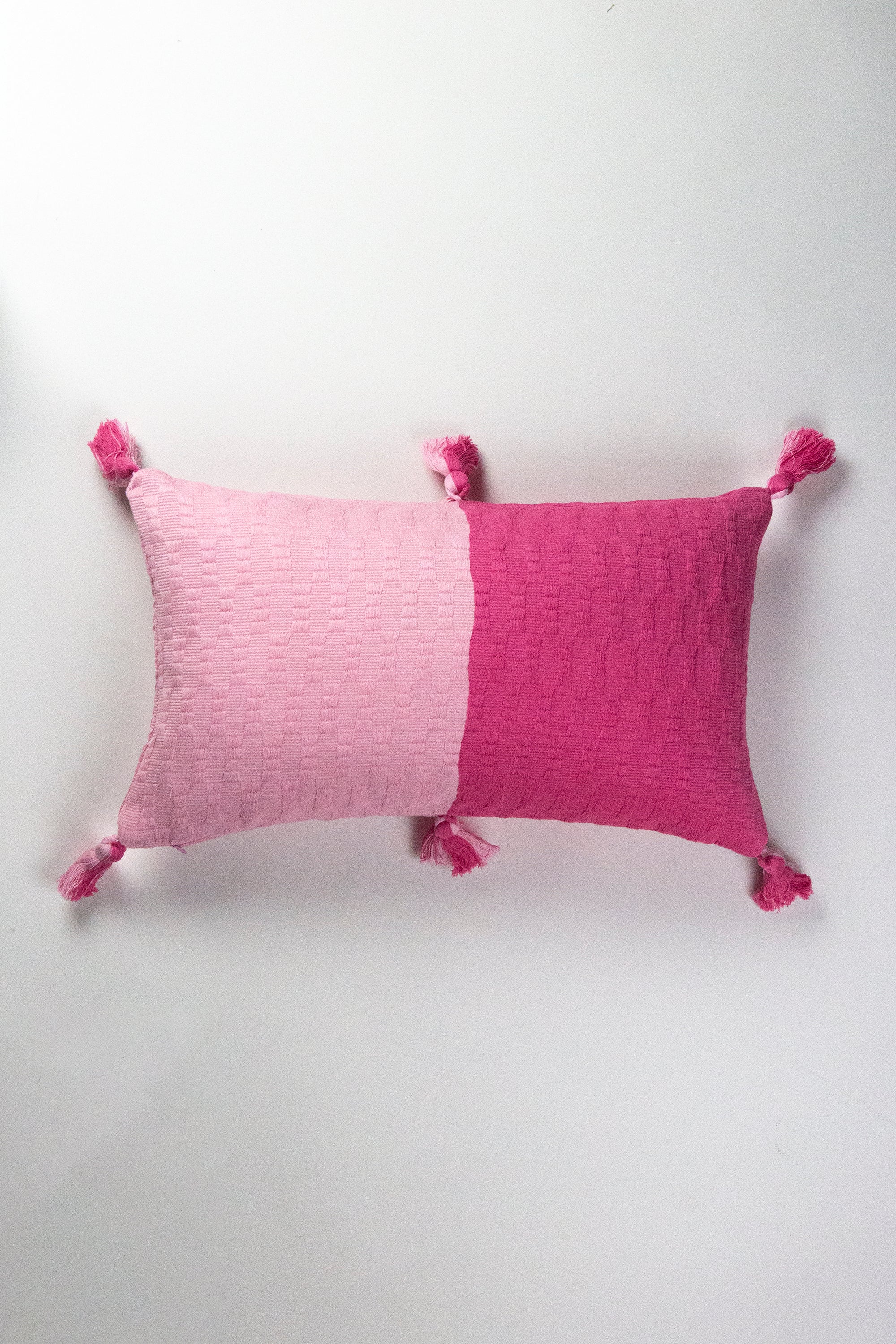 Antigua Pillow (Light Pink & Bright Pink Colorblock)